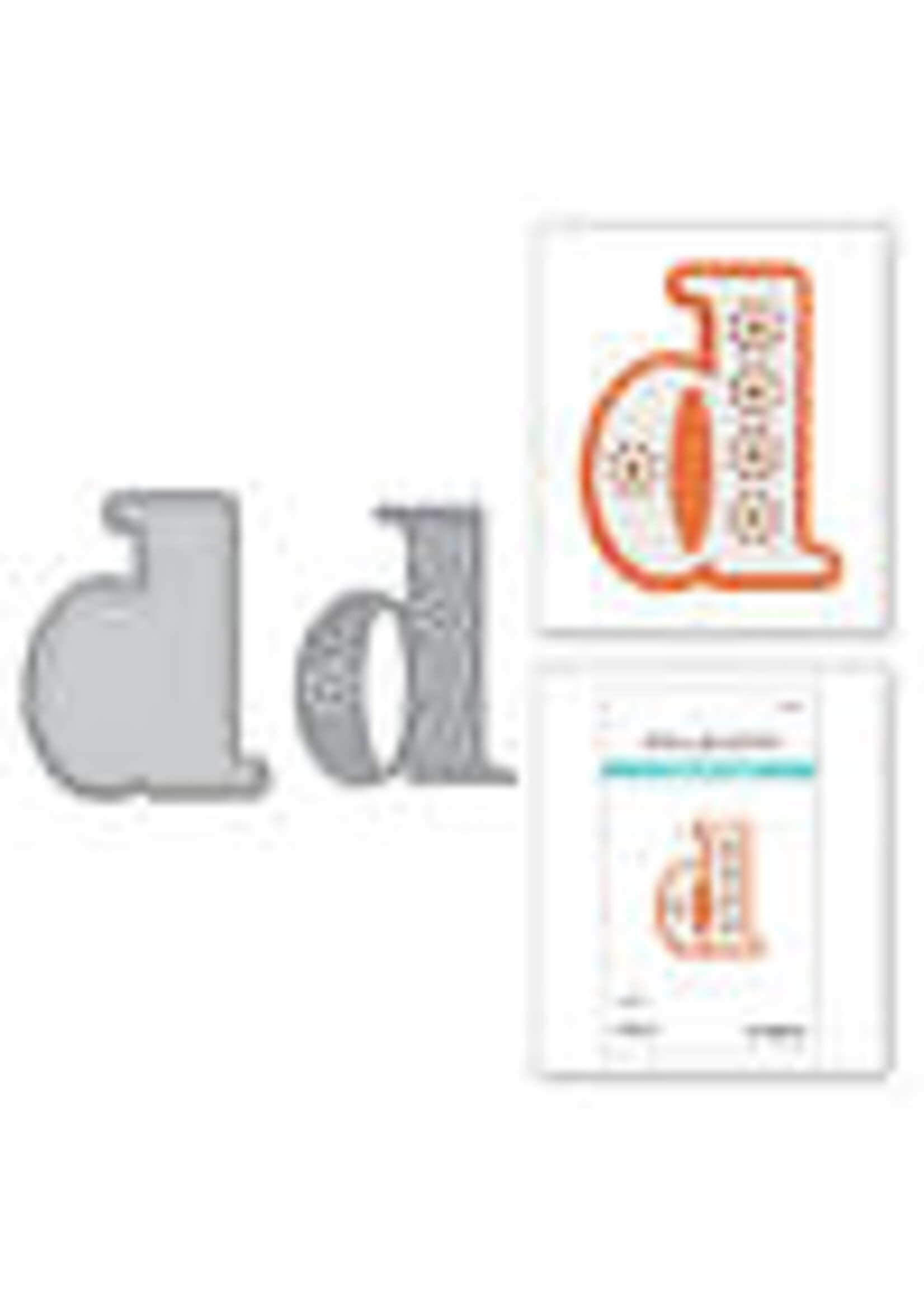 Spellbinders Spellbinder Die, Letter D Stitched Etched