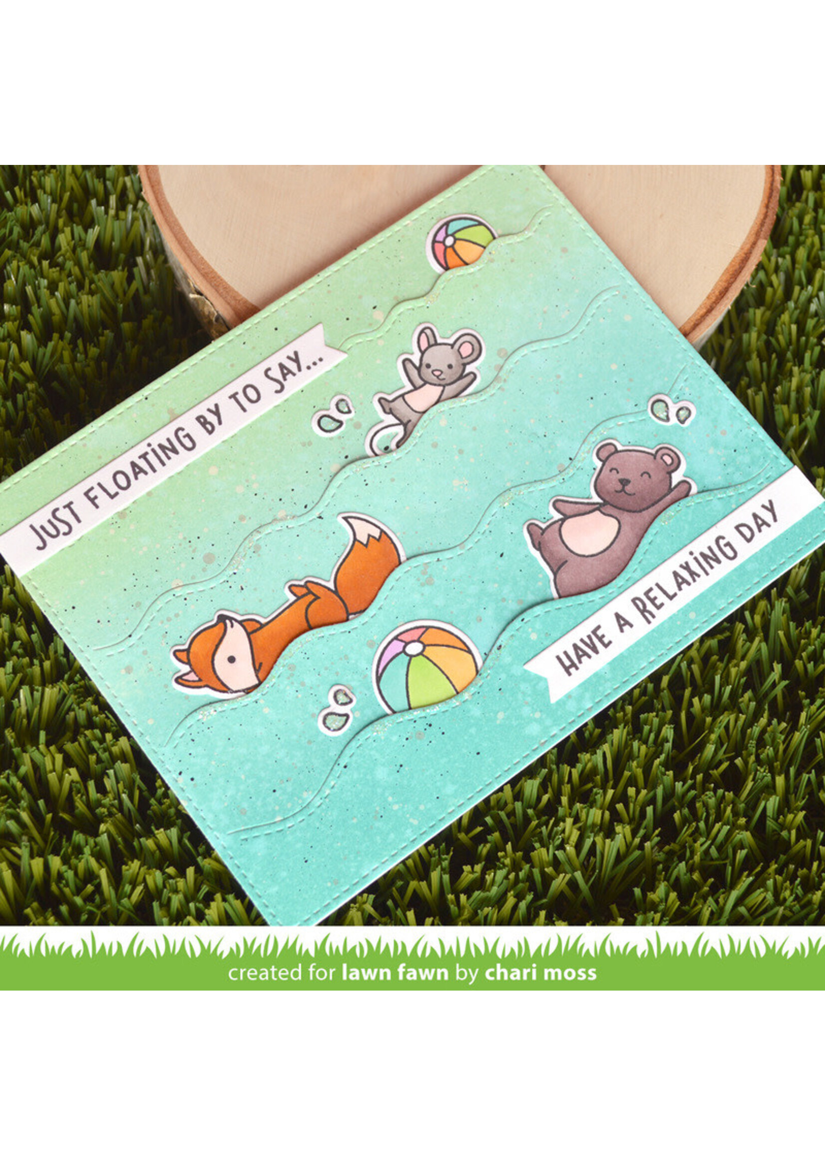 Lawn Fawn Lawn Fawn Die, LF2889 Stitched Wavy Backdrop: Landscape