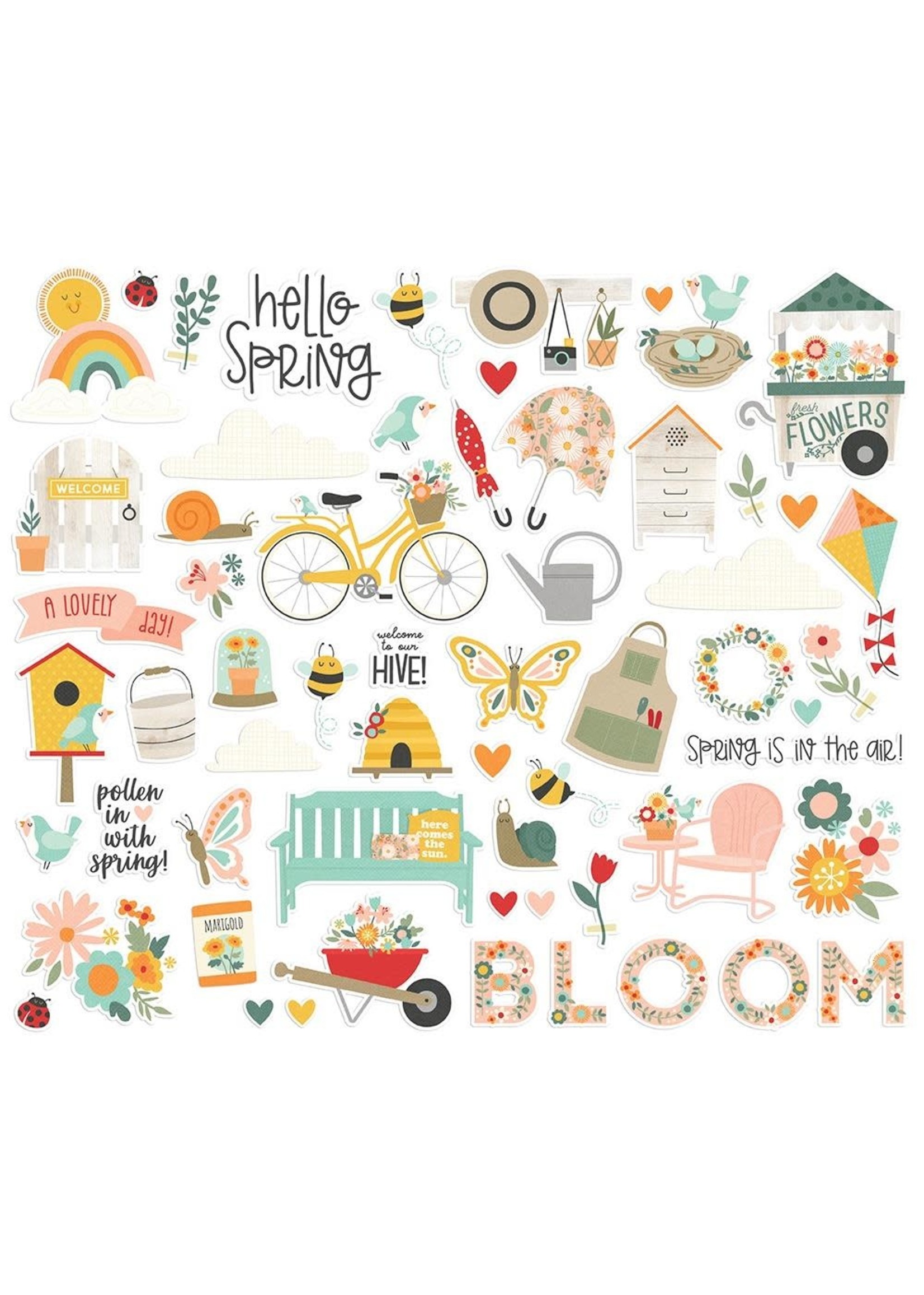 Simple Stories Simple Stories Ephemera, Full Bloom Bits and Pieces