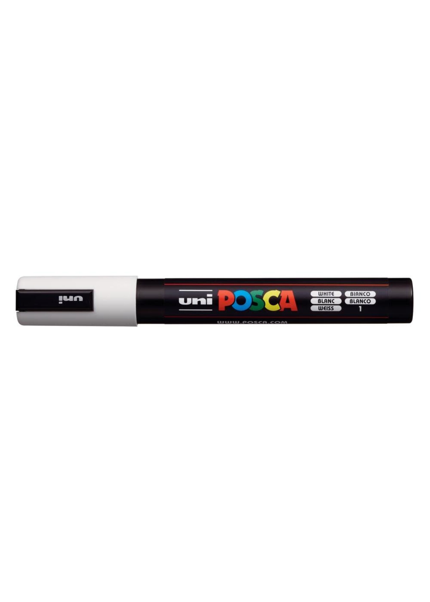 Posca Pen Writing, White 5M