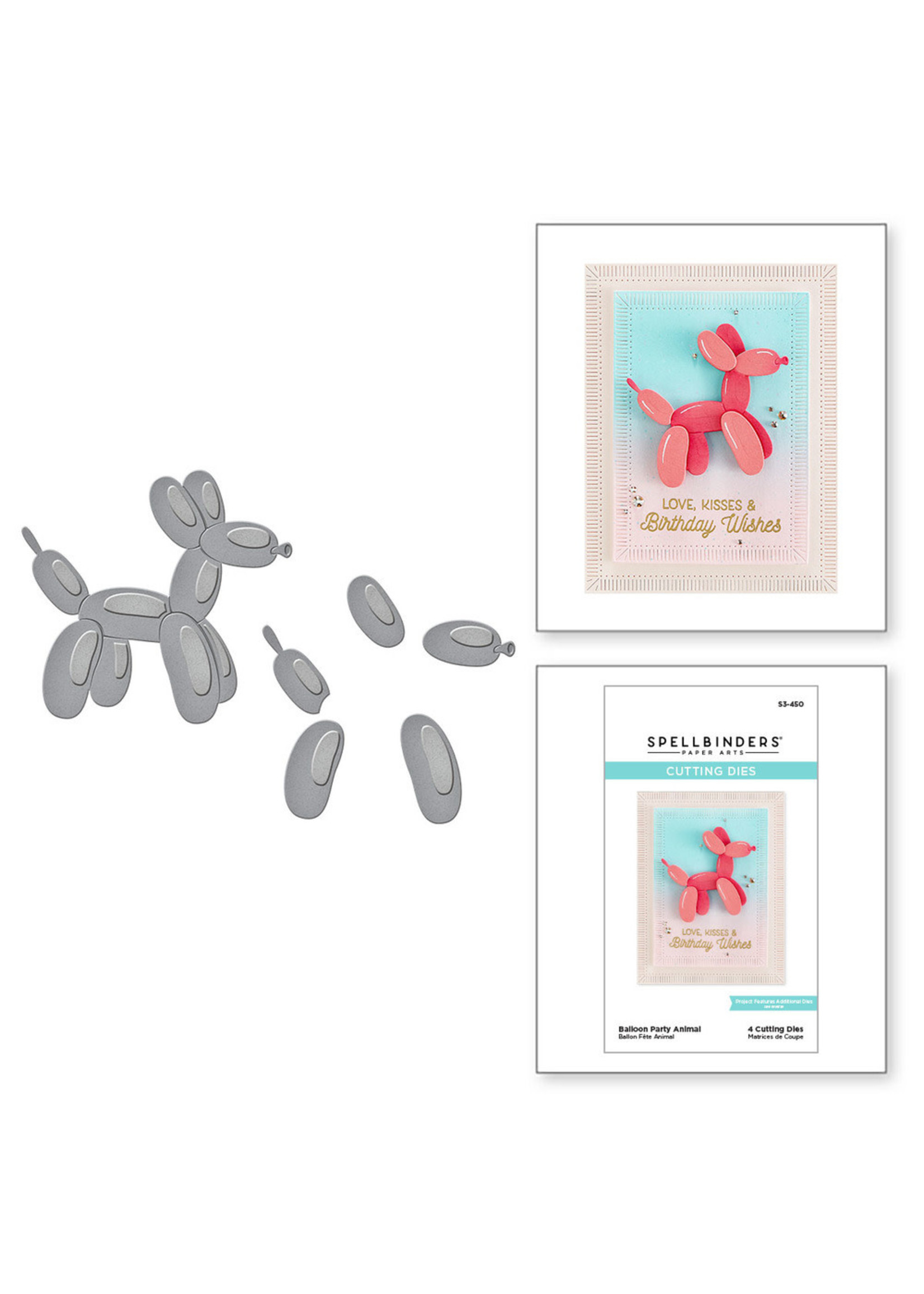 Spellbinders Spellbinders Die, Balloon Party Animal Birthday Celebrations Collections