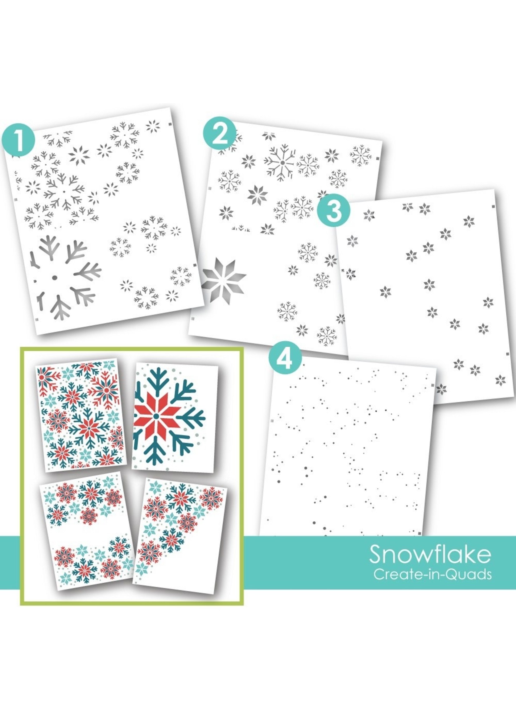 Taylored Expressions Taylored Expressions Quad Layering Stencil, Snowflake