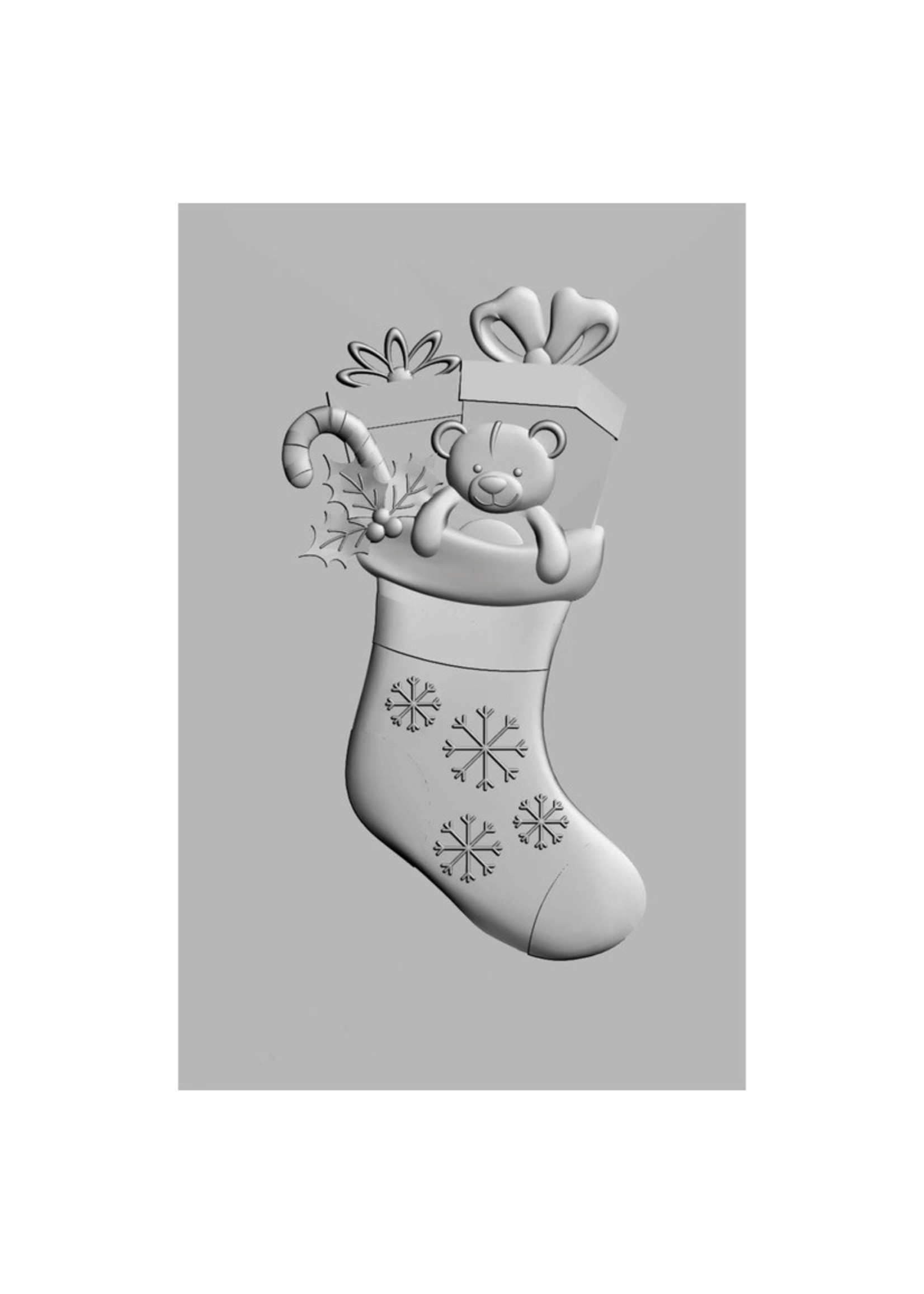 Sizzix Sizzix 3-D Impresslits, 665764 Christmas Stocking