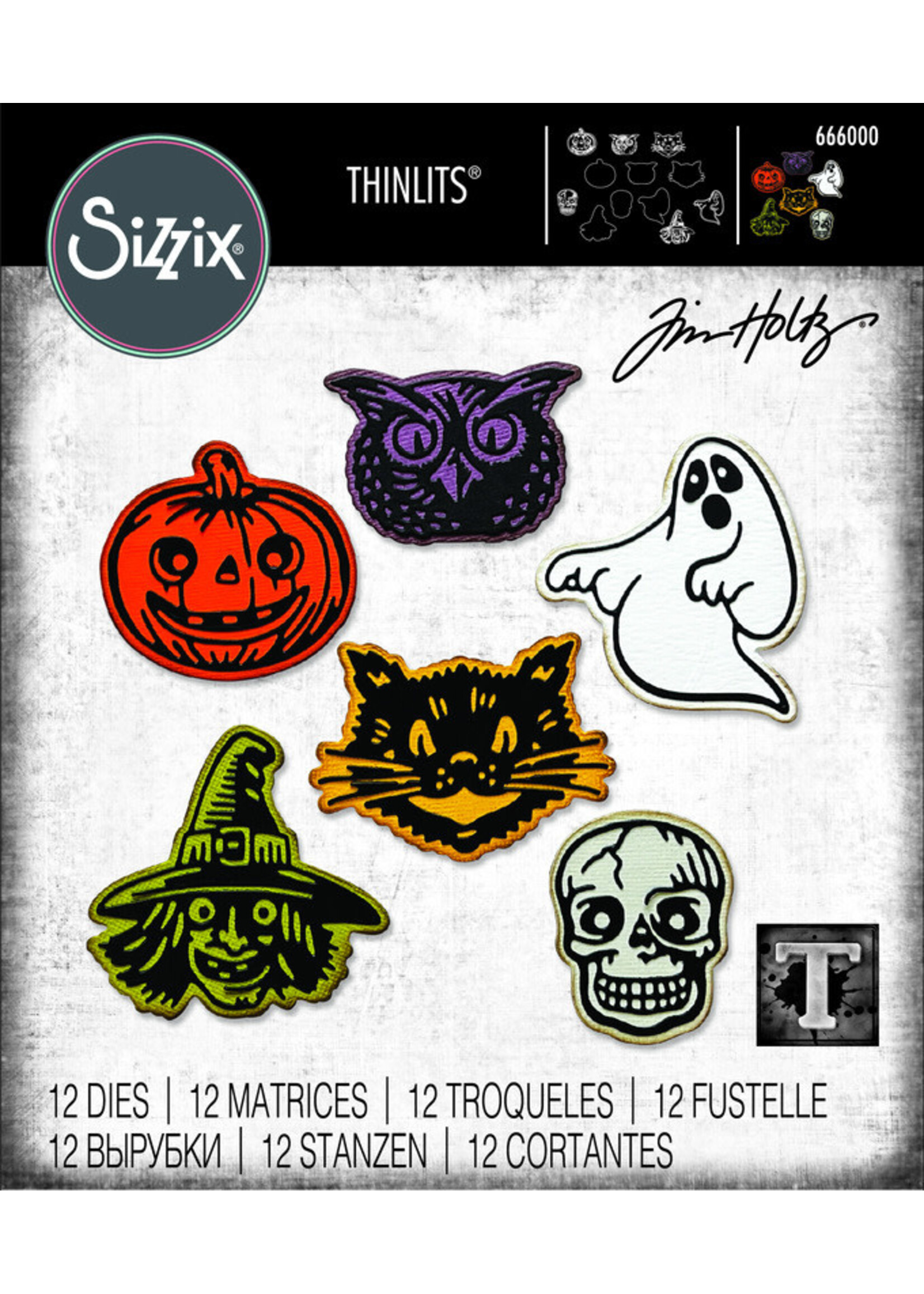 Sizzix Sizzix Thinlits, 666000 Retro Halloween