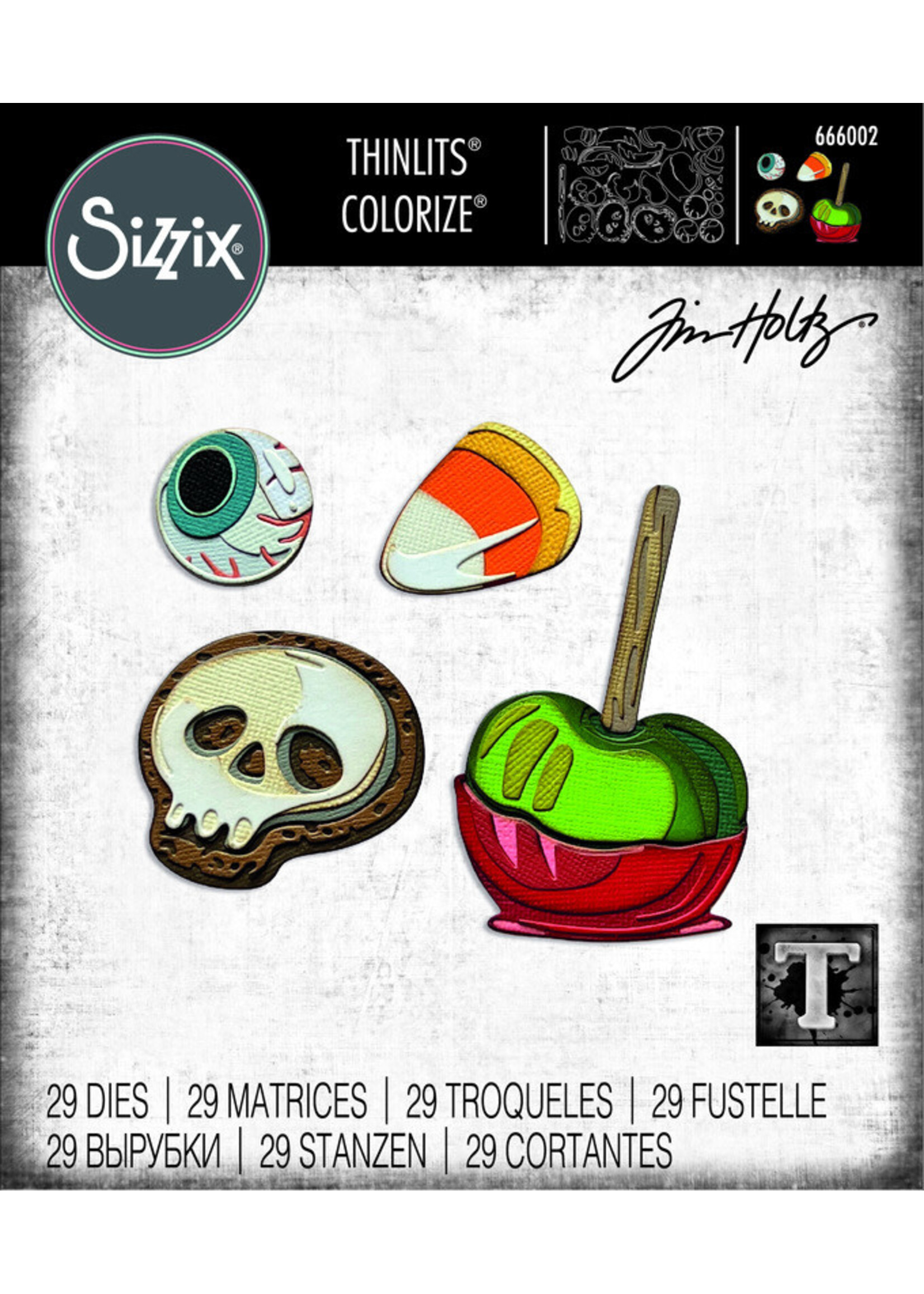 Sizzix Tim Holtz Thinlits Colorize, 666002 Trick or Treat