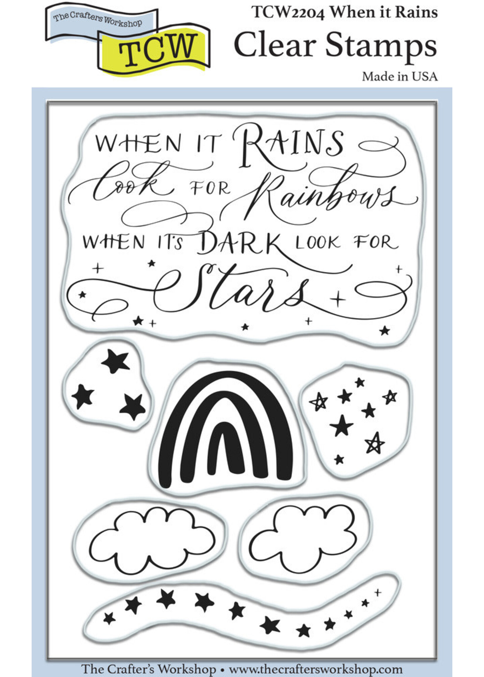 TCW Clear Stamp, When It Rains