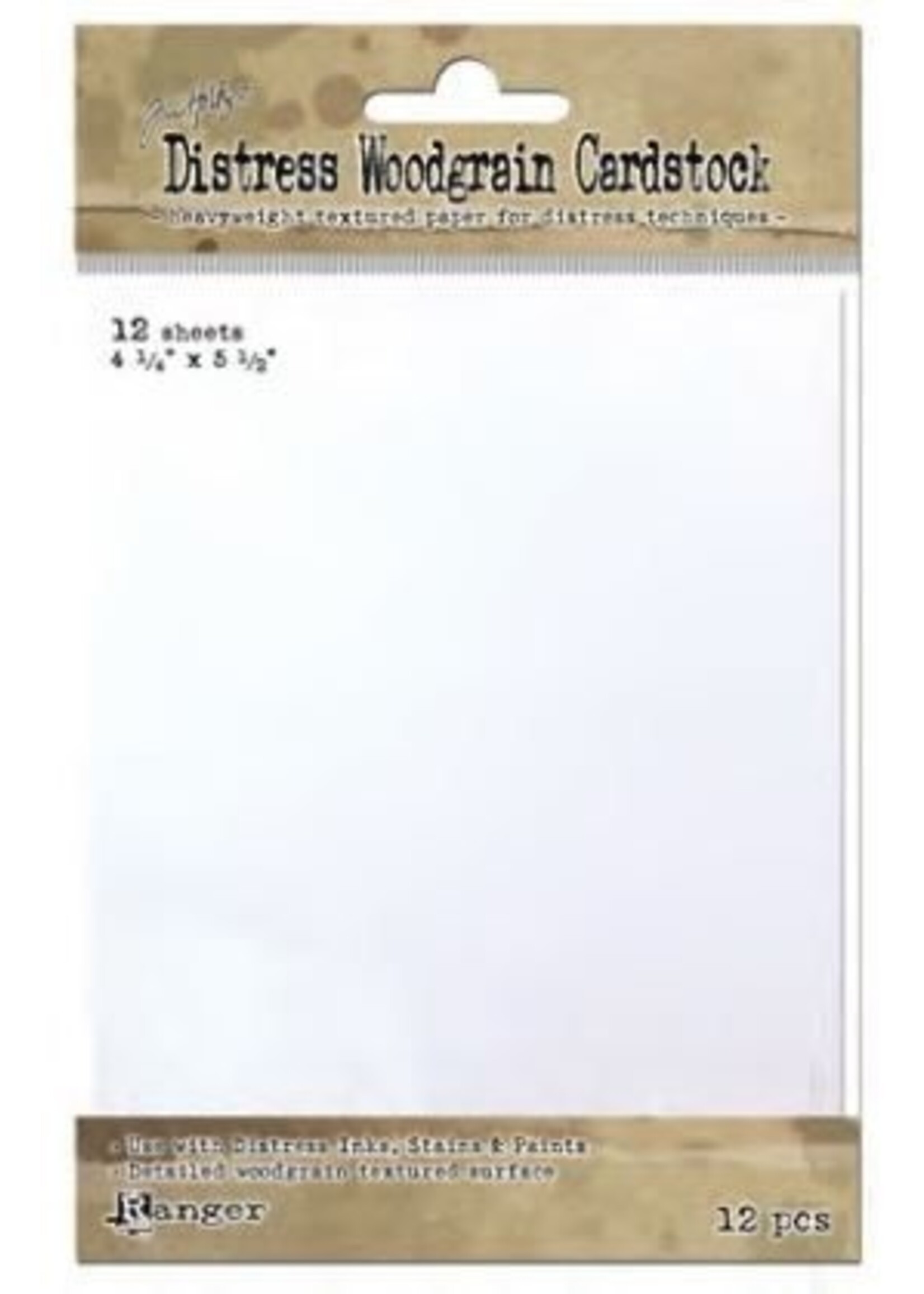 Ranger Tim Holtz Distress Woodgrain Paper 4.25x5.5