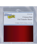 TCW Foil Transfer Sheets 6x6, Crimson Red (12)