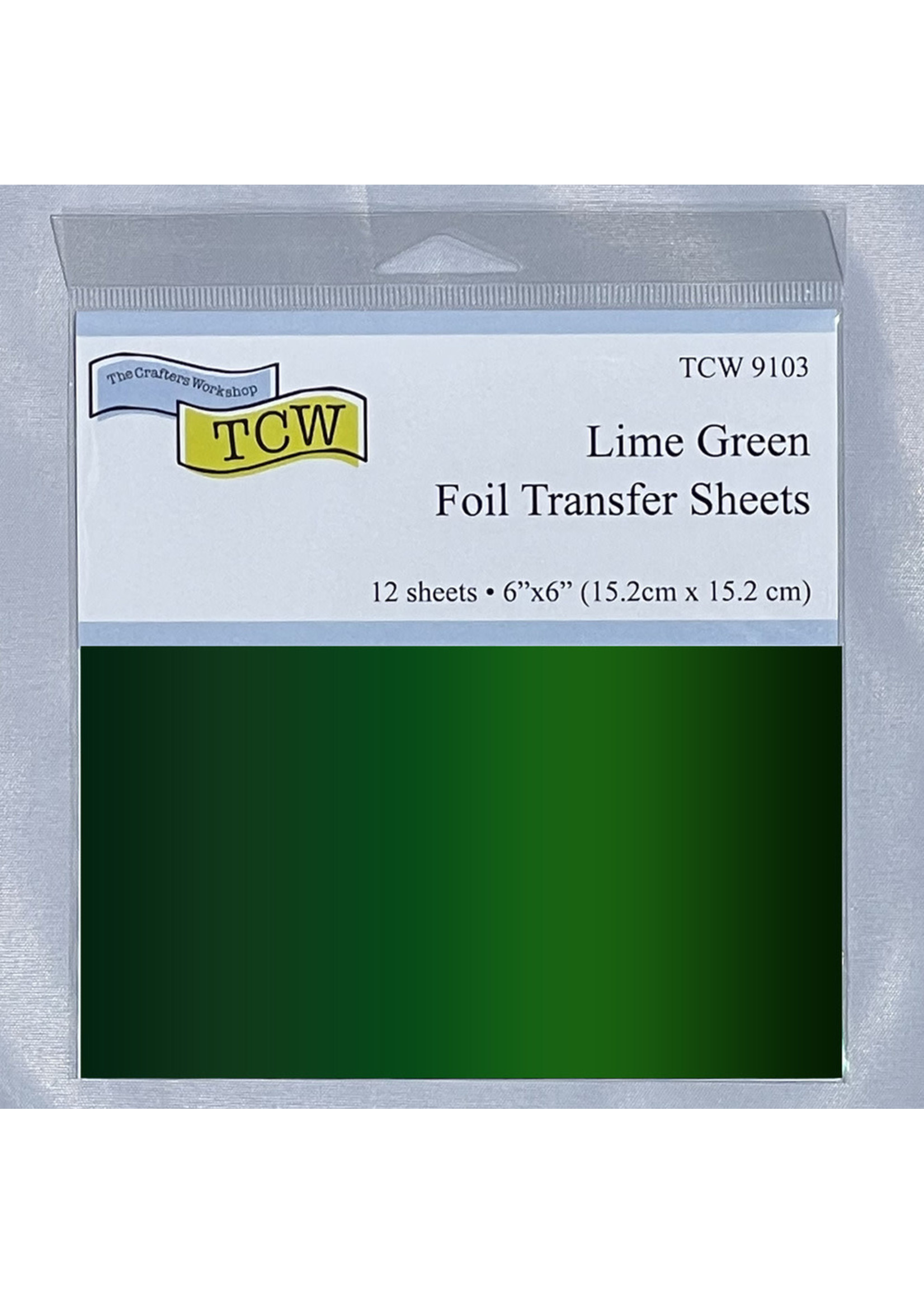 TCW Foil Transfer Sheets 6x6, Lime Green (12)