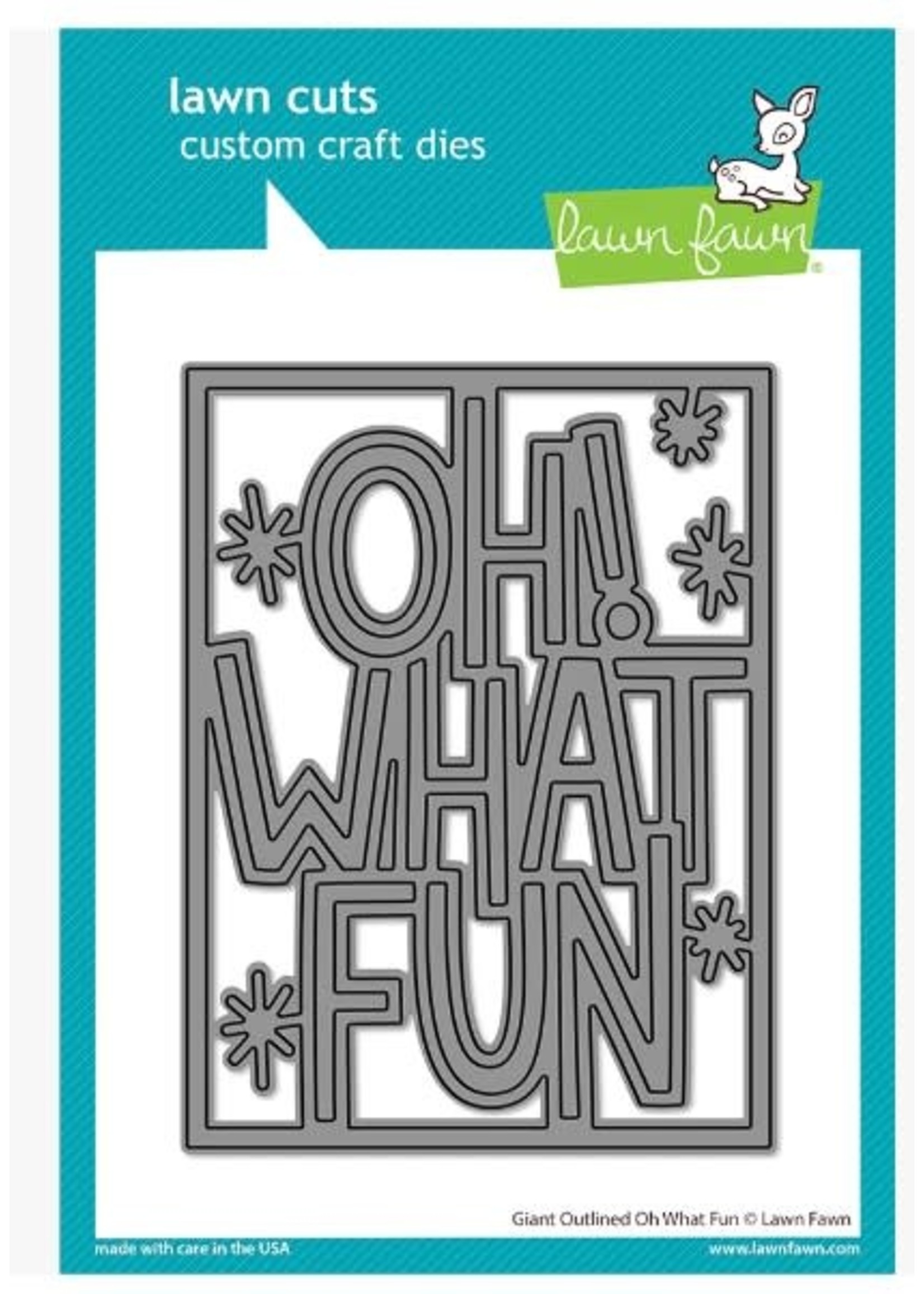 Lawn Fawn Lawn Fawn Die, Giant Outlined Oh What Fun