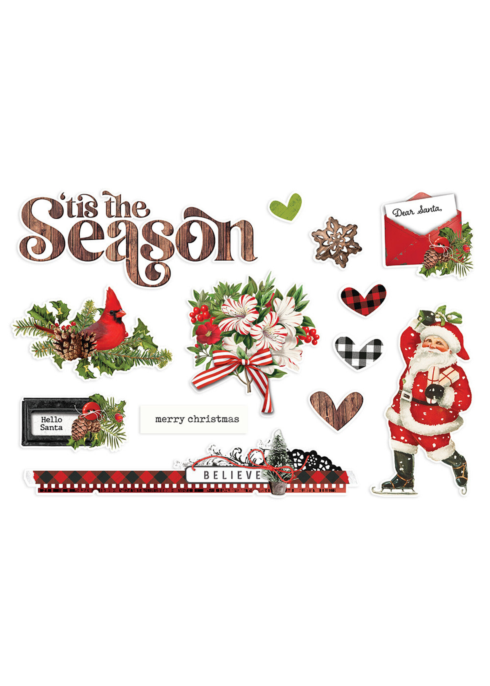 Simple Stories Simple Stories Ephemera, Simple Vintage Christmas Lodge