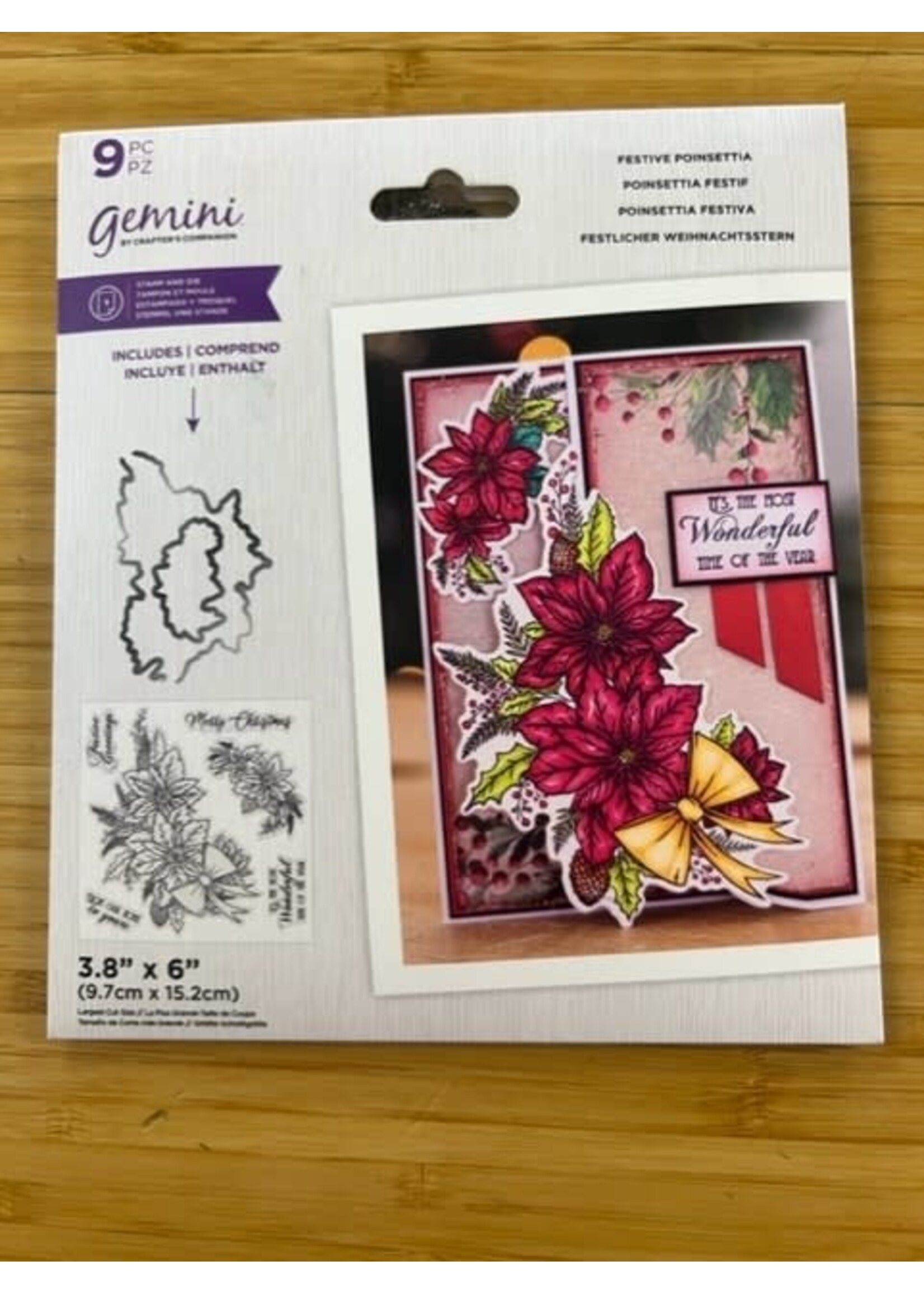 Crafter's Companion Crafter's Companion Gemini Stamp & Die, Festive Poinsettia