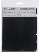 49 & Market 49 and Market Foundations Jagged Quarter Flip Folio, Black