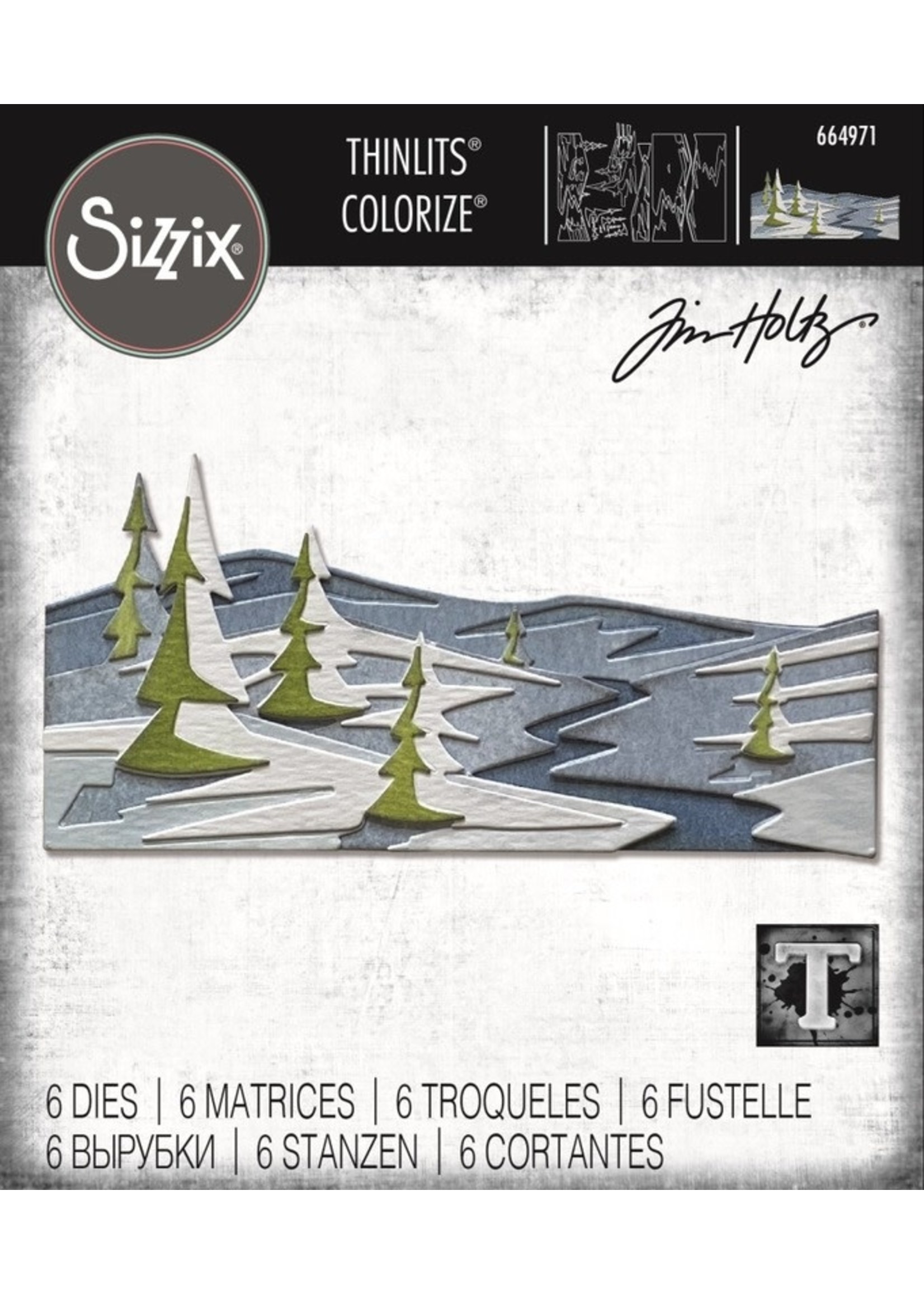 Sizzix Tim Holtz Thinlits Colorize, 664971 Snowscape