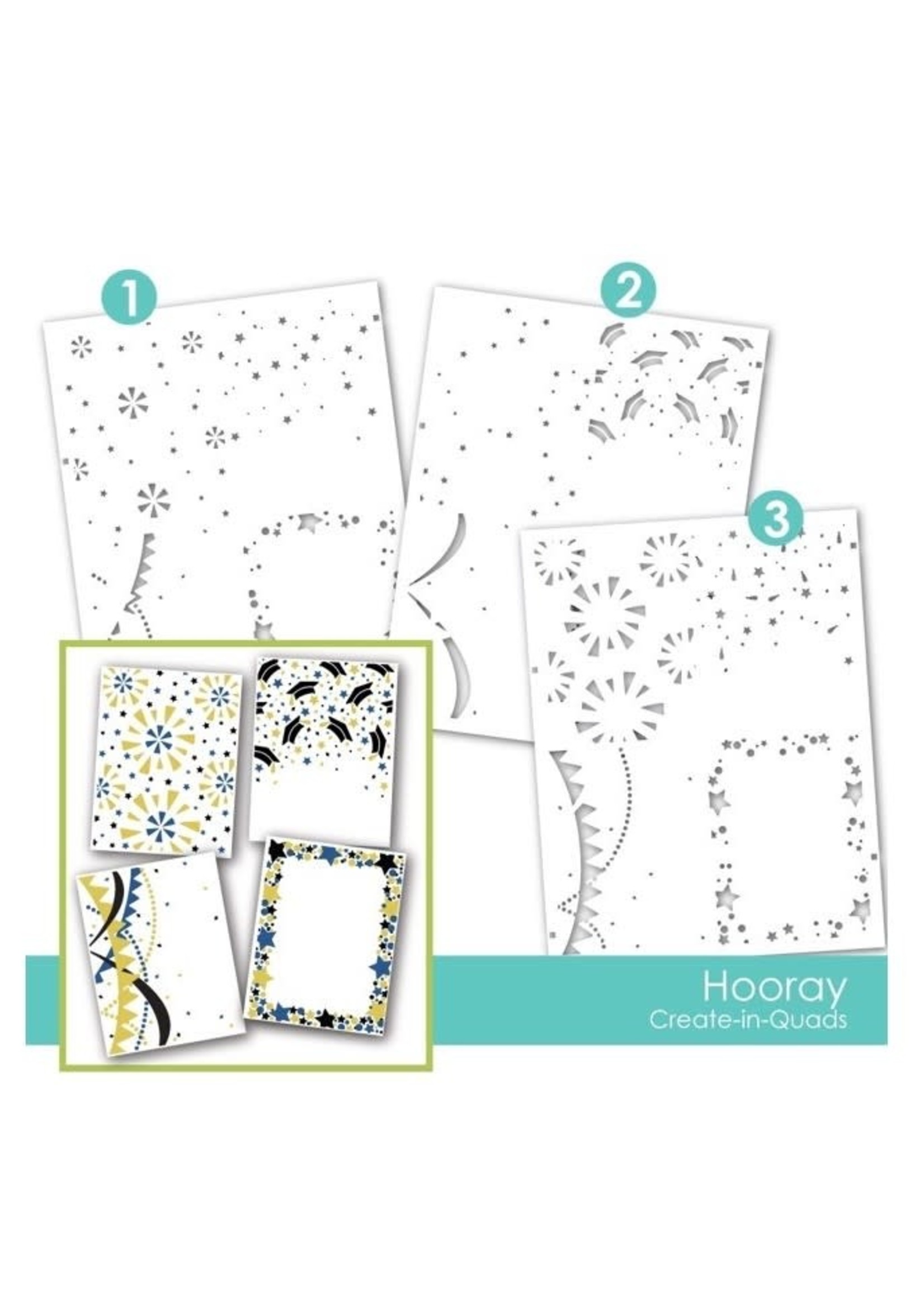 Taylored Expressions Taylored Expressions Quad Layering Stencil, Hooray