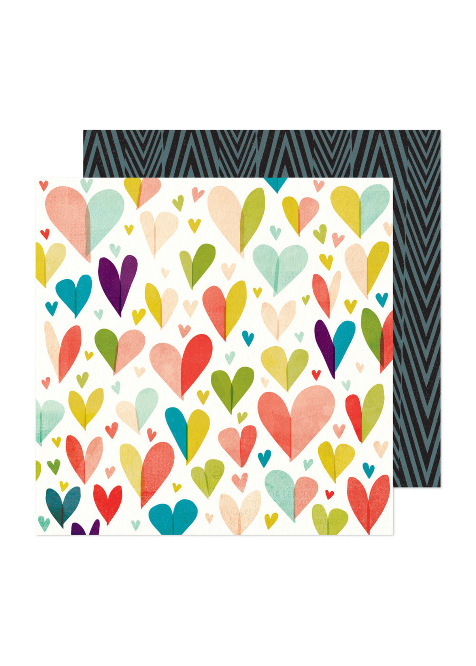 American Crafts Vicki Boutin 12x12 Print Shop, Cross My Heart