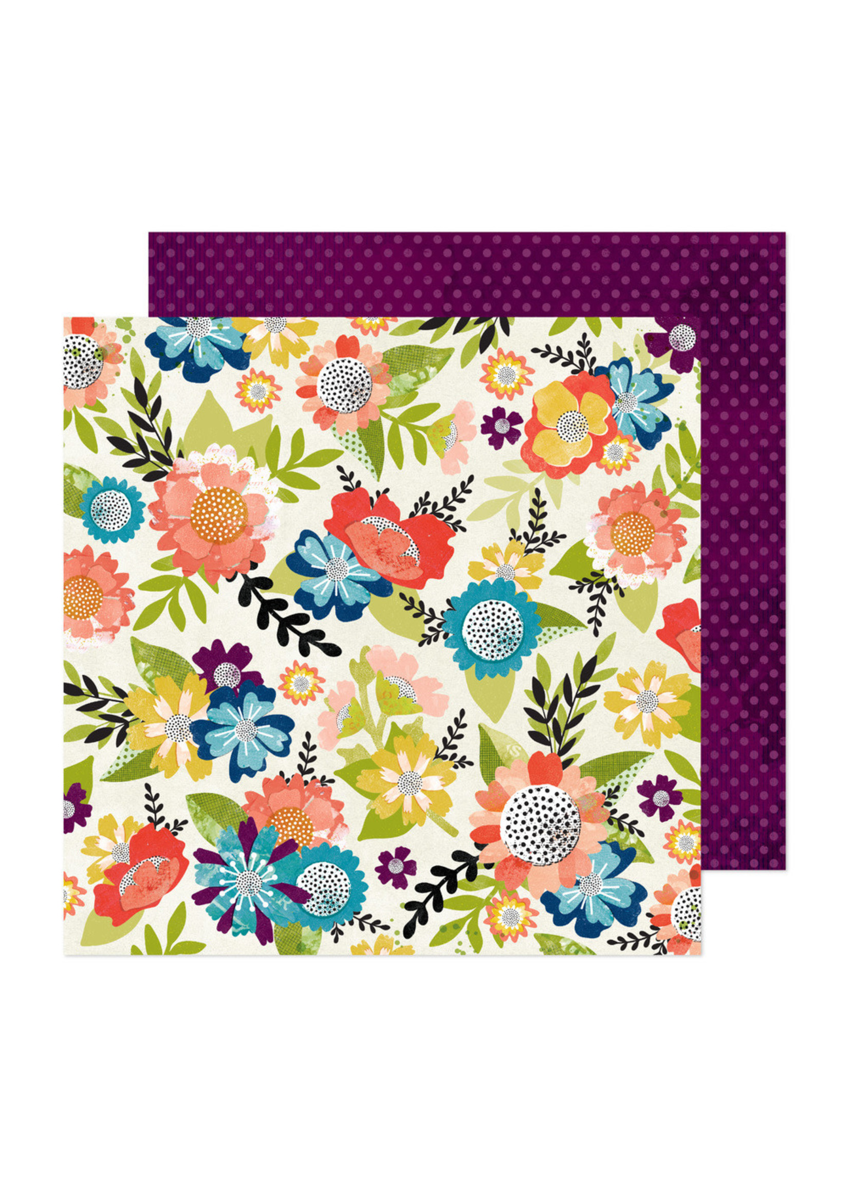 American Crafts Vicki Boutin 12x12 Print Shop, Flourish