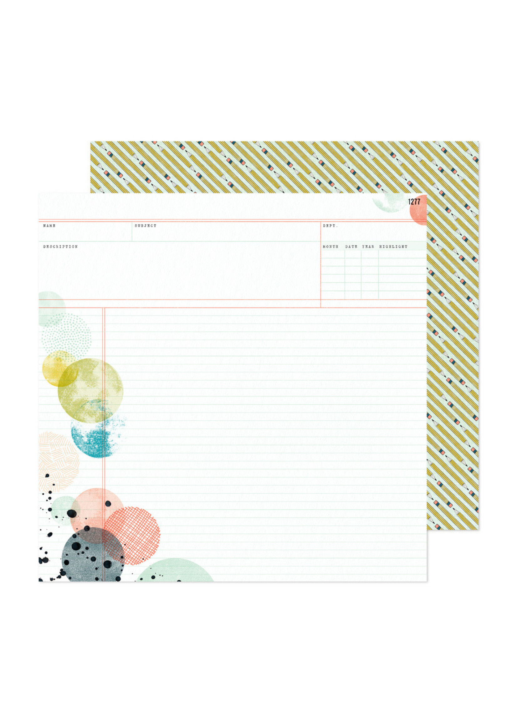 American Crafts Vicki Boutin 12x12 Print Shop, Pencil Me In