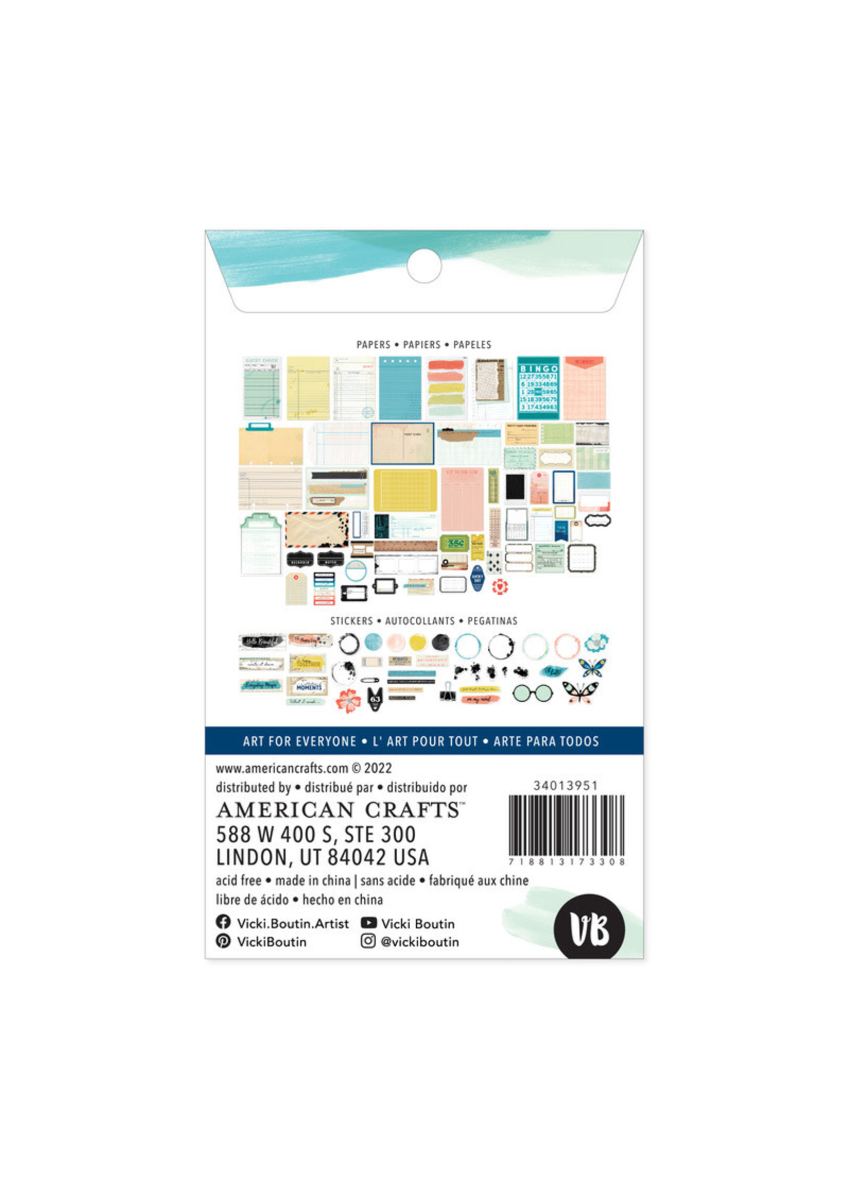 American Crafts Vicki Boutin Paperie Pack, Print Shop