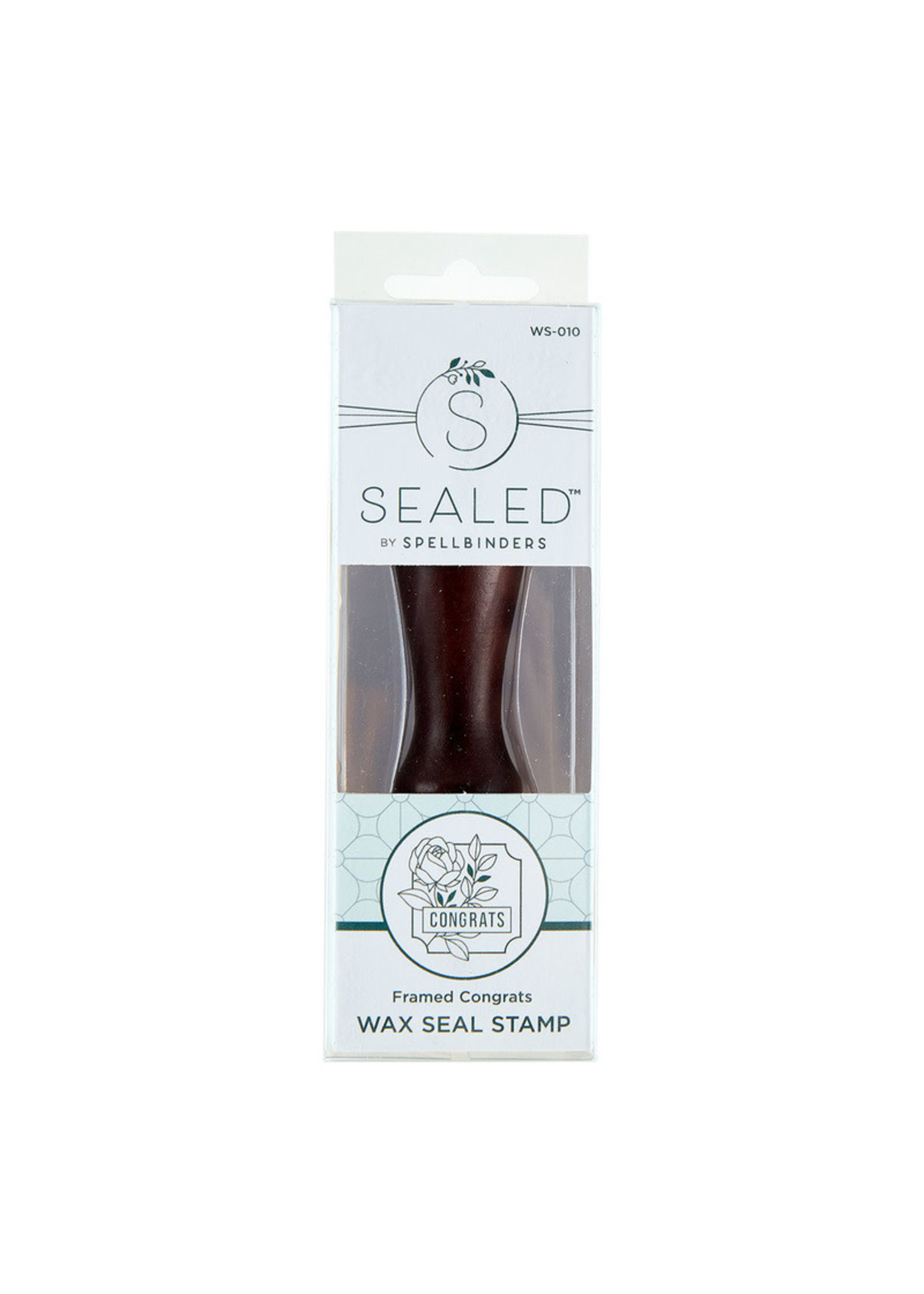 Spellbinders Spellbinders Wax Seal Stamp w/Handle, Framed Congrats