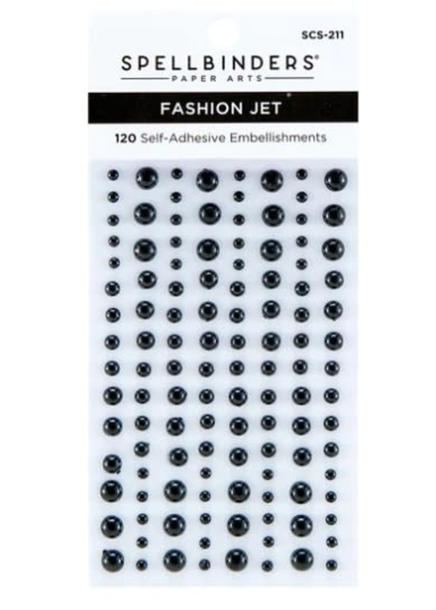 Spellbinders Spellbinders Embellishments, Self-Adhesive Pearl Dots Fashion Jet