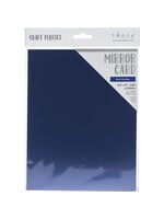 Tonic Studios Craft Perfect Satin Effect Mirror Cardstock 8.5x11, Blue Obsidian (1 sheet)