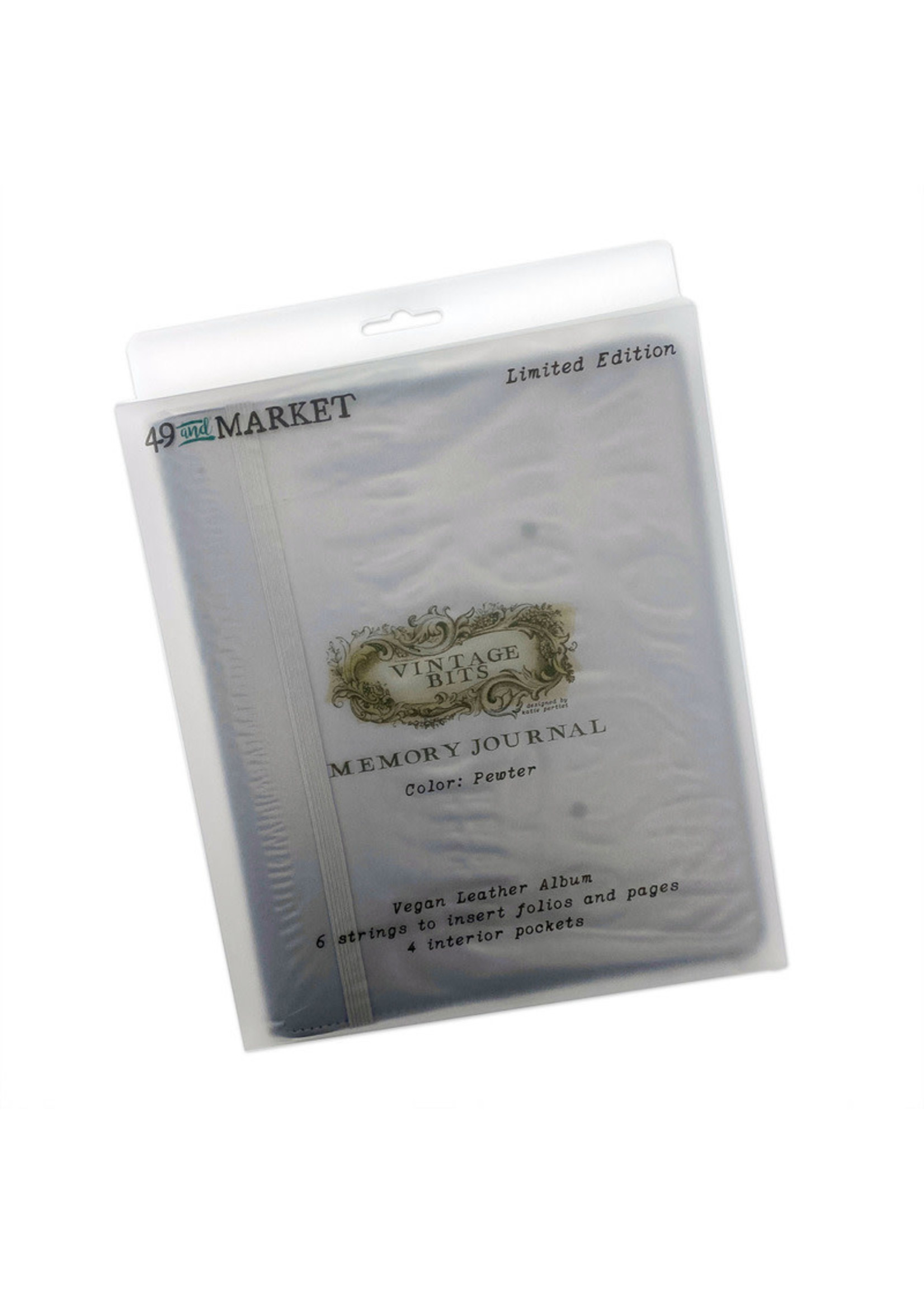 49 & Market Vintage Bits Memory Journal, Pewter
