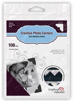 Scrapbook Adhesive SA Creative Photo Corners, Black [108]