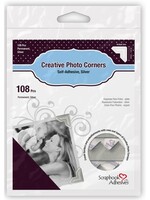 Scrapbook Adhesive SA Photo Corners, Silver