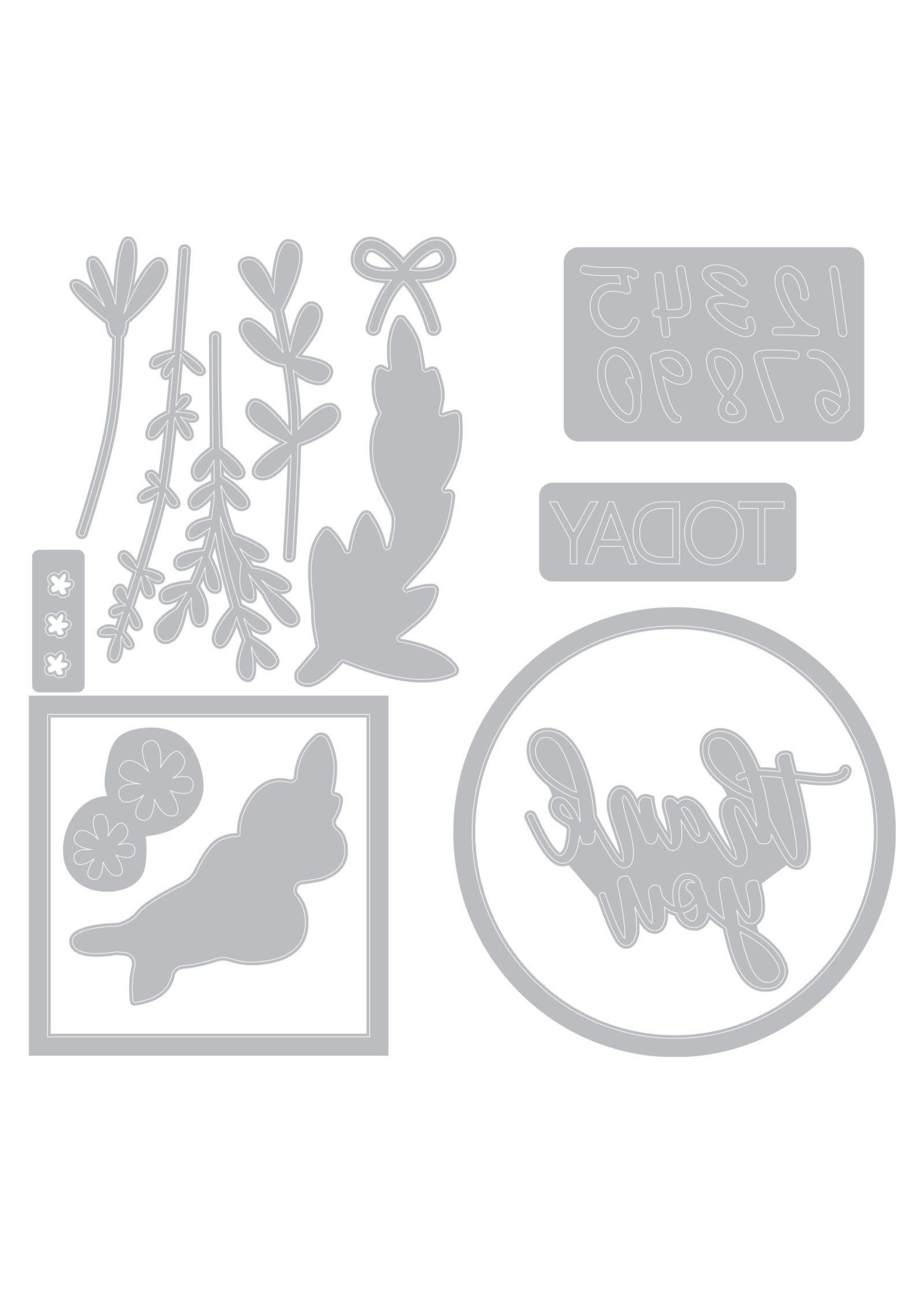 Sizzix Stamp & Die, 664490 Time Out Calendar