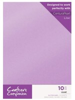 Crafter's Companion CenturaPearl  8.5x11 Glitter Cardstock, Lilac