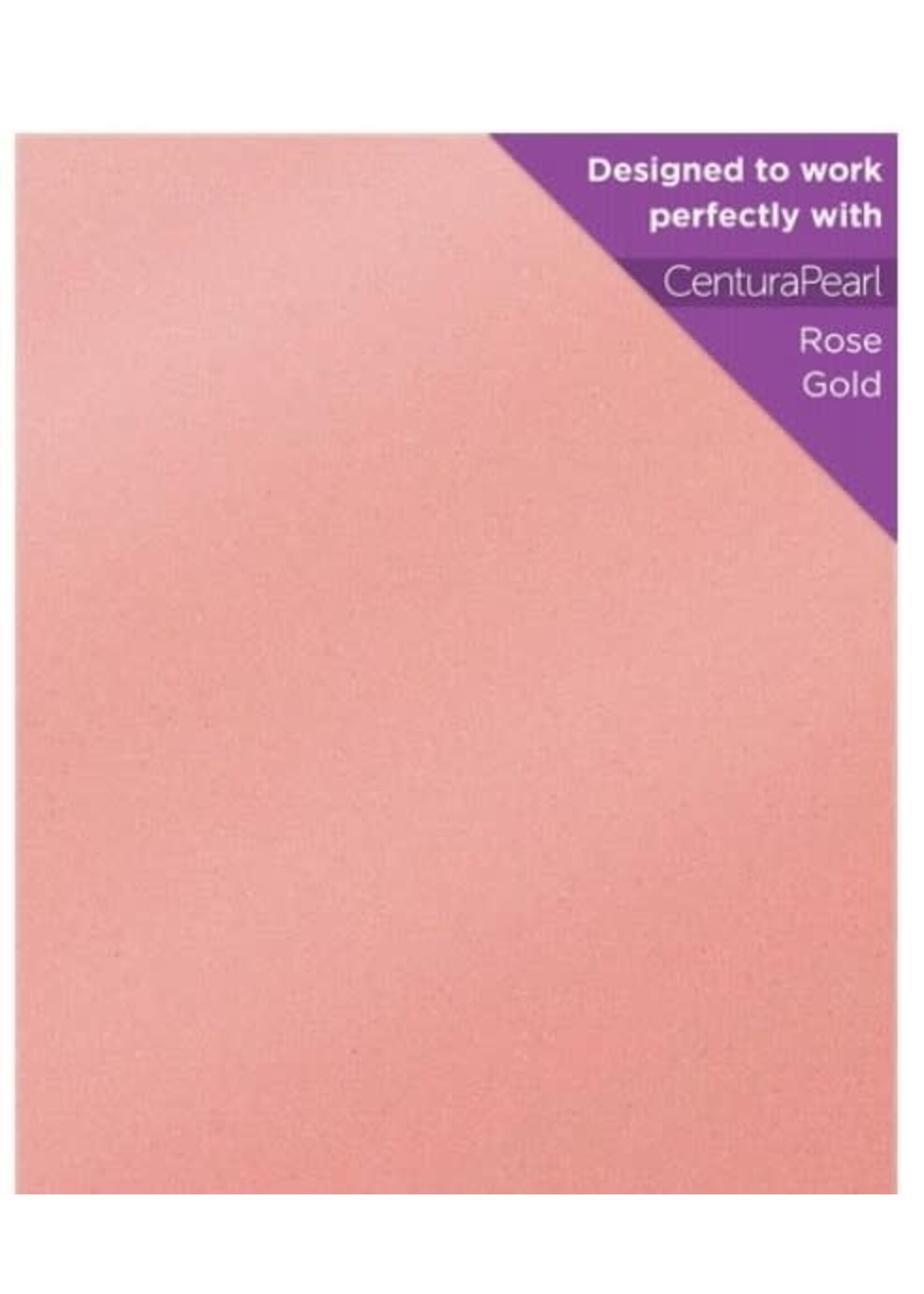 Crafter's Companion Centura Pearl 8.5x11 Glitter Cardstock, Rose Gold
