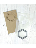Taylored Expressions Taylored Expressions Mini Slim Trifold Template & Die, Stitched Hexagons
