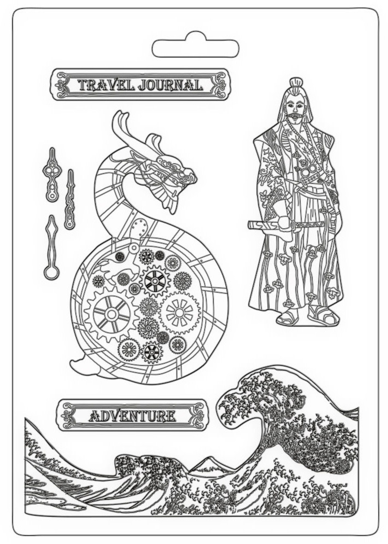 Stamperia Stamperia Mould, Sir Vagabond In Japan - Dragon