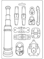 Stamperia Stamperia Maxi Mould, Lady Vagabond - Belts & Fasteners