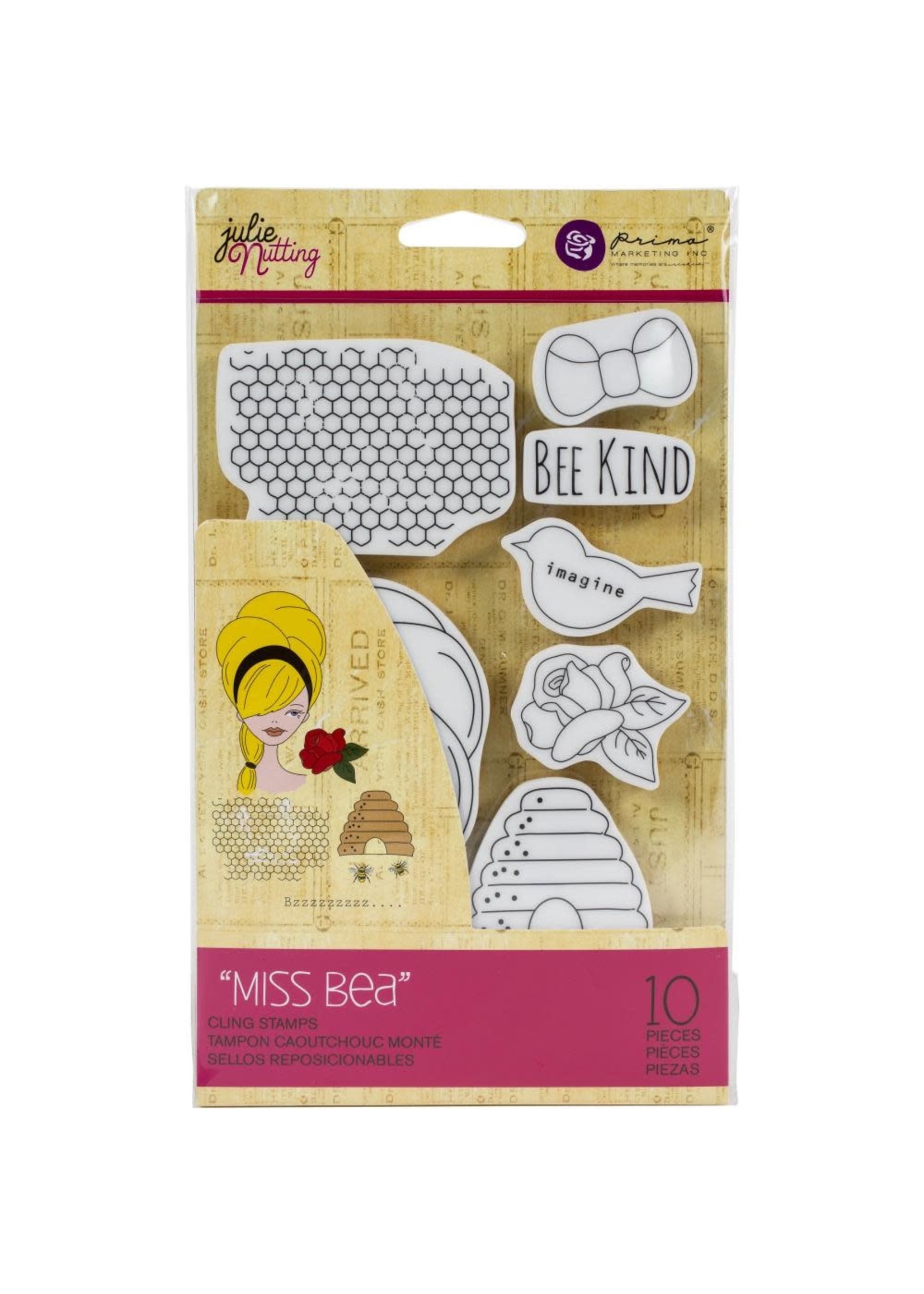 Prima Marketing Prima Cling Stamp, Julie Nutting Miss Bea
