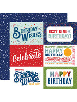 Echo Park Echo Park 12x12 Birthday Salutations, 6x4 Journaling Cards