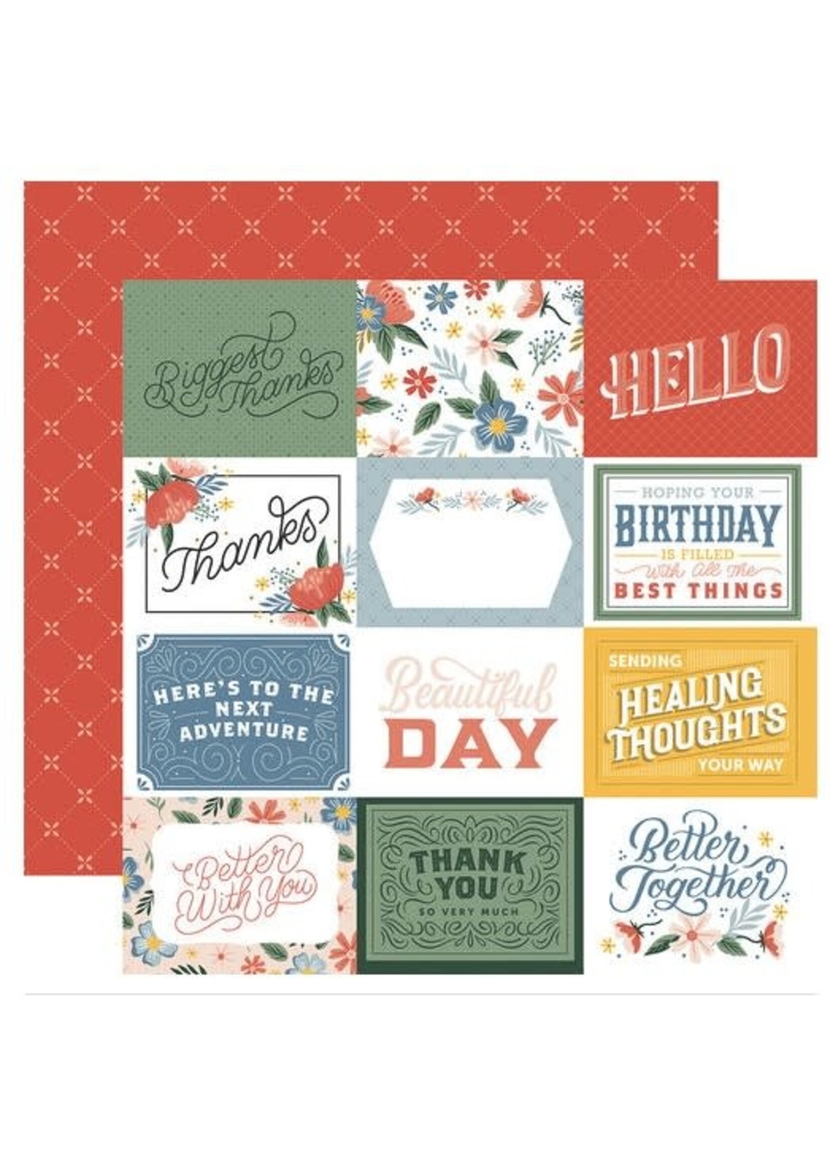 Echo Park Echo Park 12x12 Salutations, 4x3 Journaling Cards