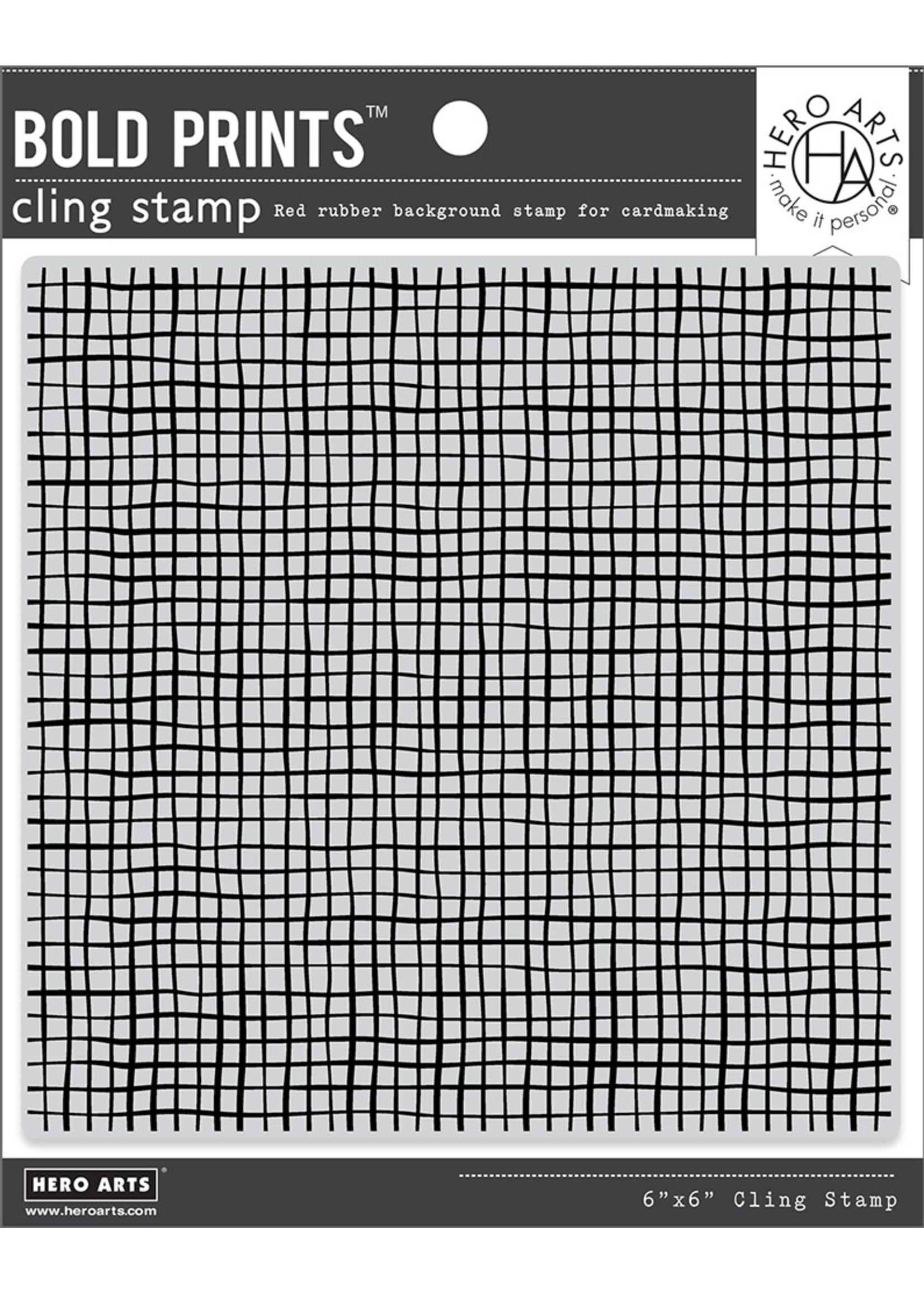 Hero Arts Cling Stamp, Burlap Bold Print