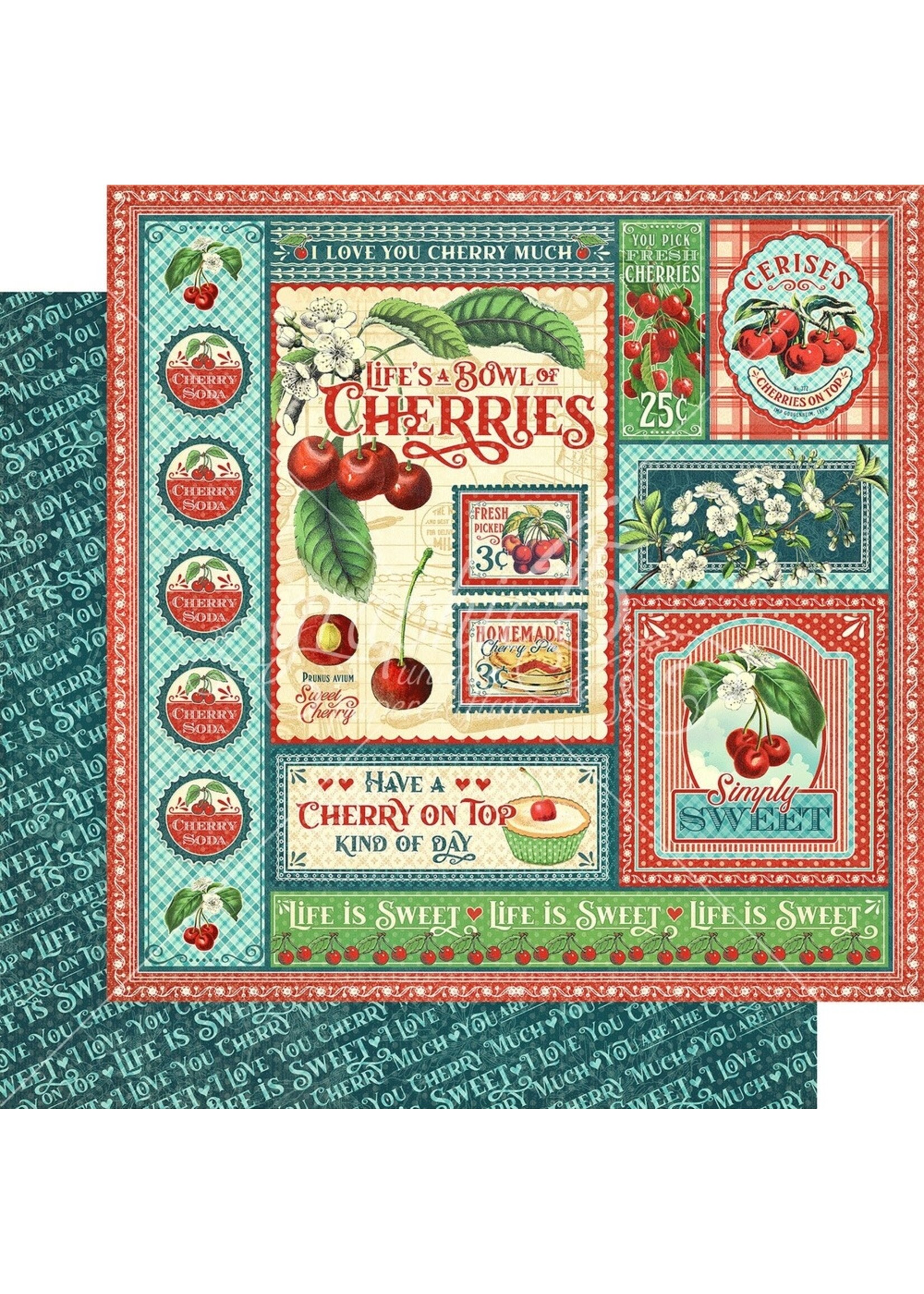 Graphic 45 Graphic 45 12x12 Life's a Bowl of Cherries, Life's a Bowl of Cherries