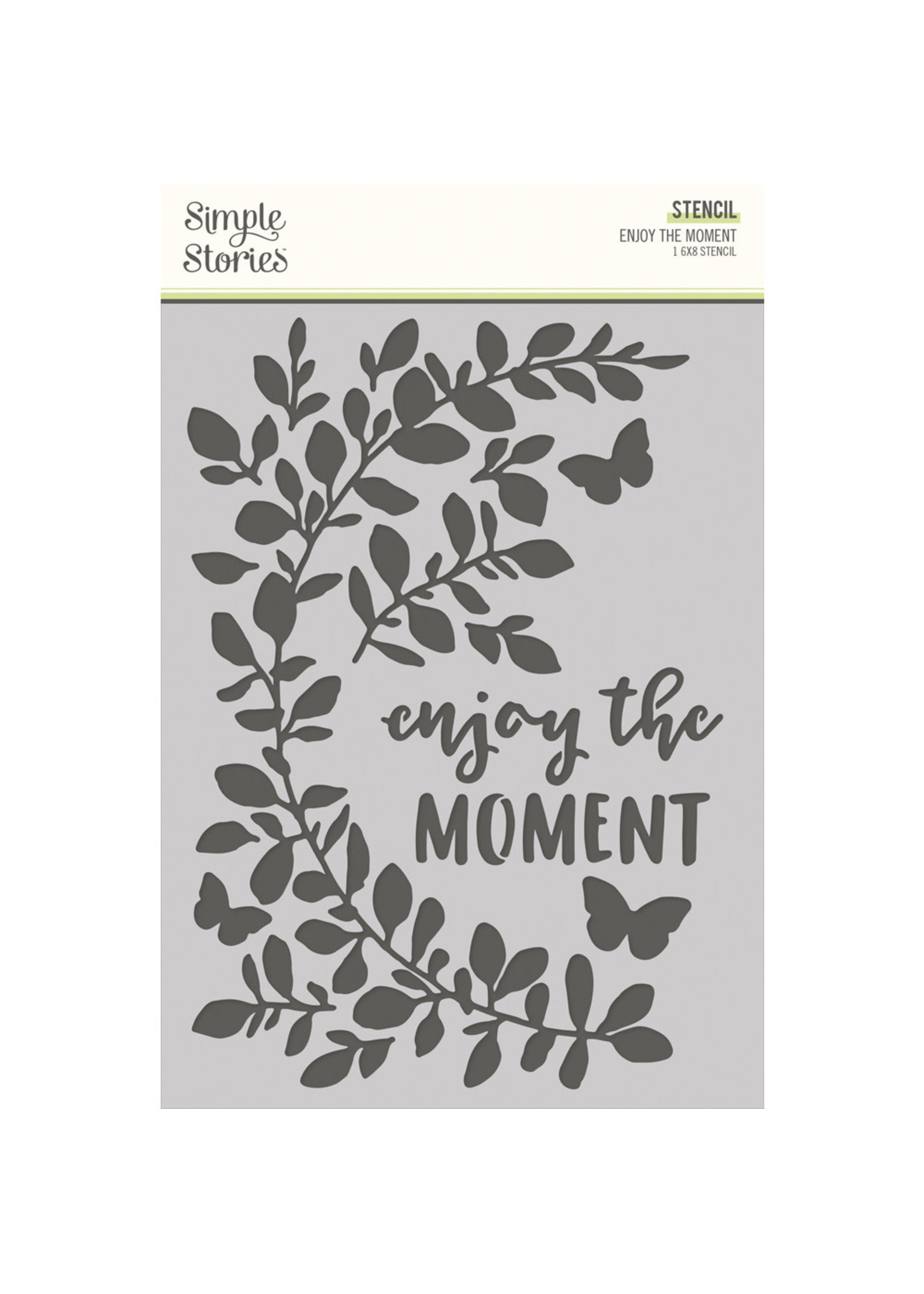 Simple Stories Stencil, Simple Vintage Life in Bloom - Enjoy the Moment