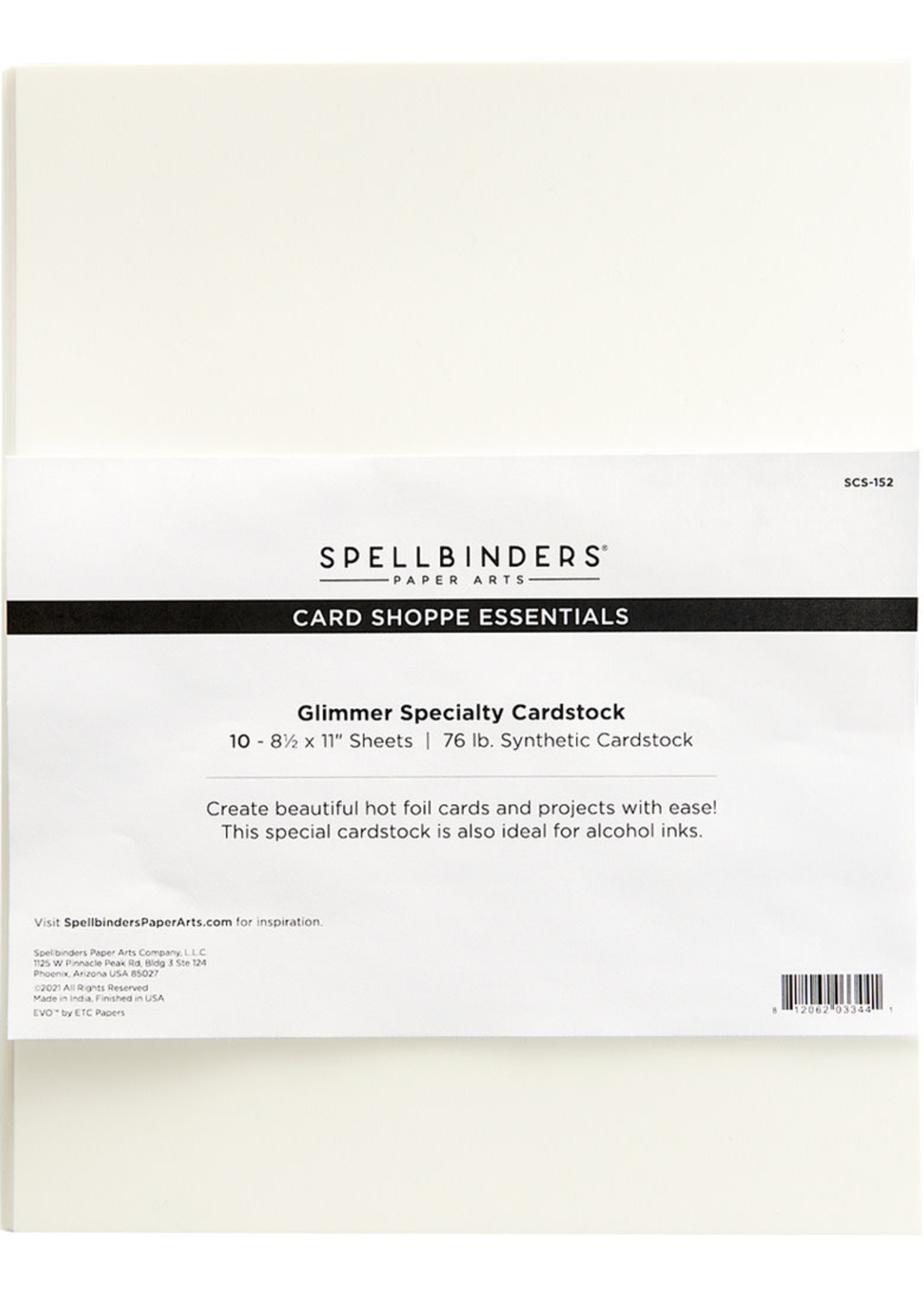 Spellbinders Spellbinders 8.5x11, Glimmer Specialty Cardstock (10)