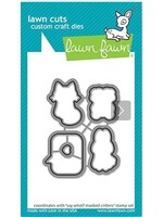 Lawn Fawn Lawn Fawn Stamp & Die Set, Say What? Masked Critters