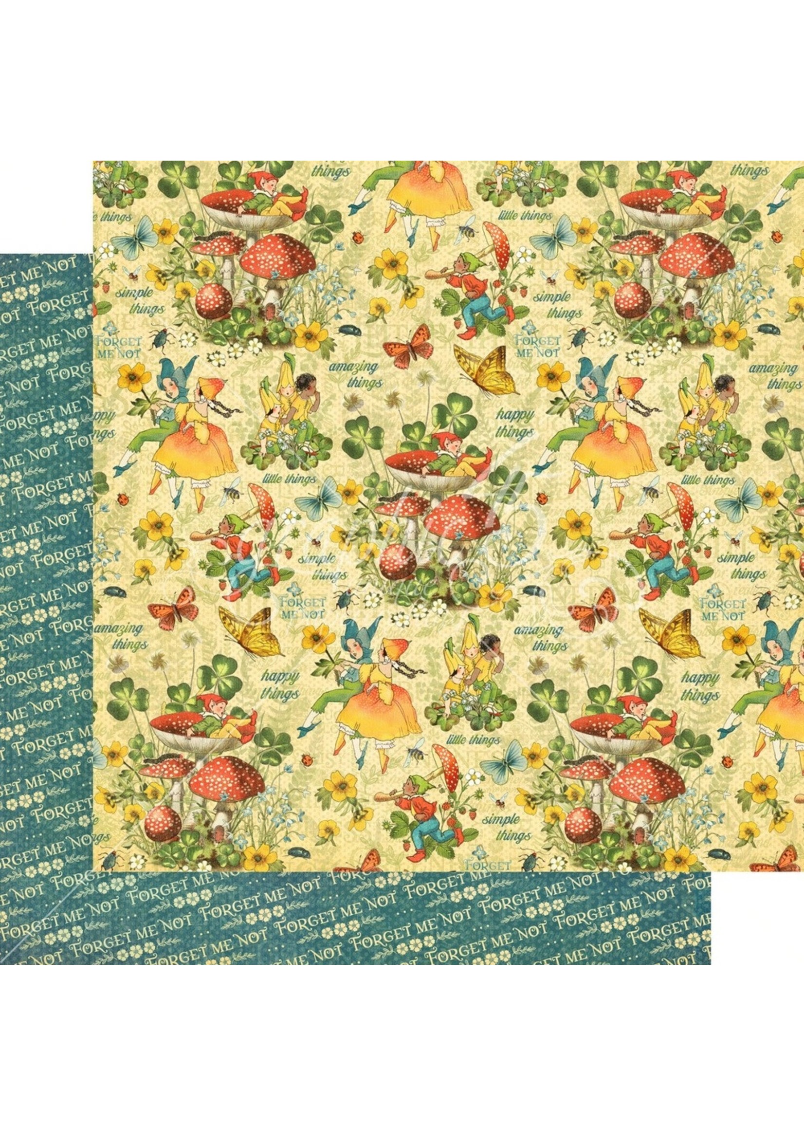 Graphic 45 12x12 Little Things, Forget Me Not