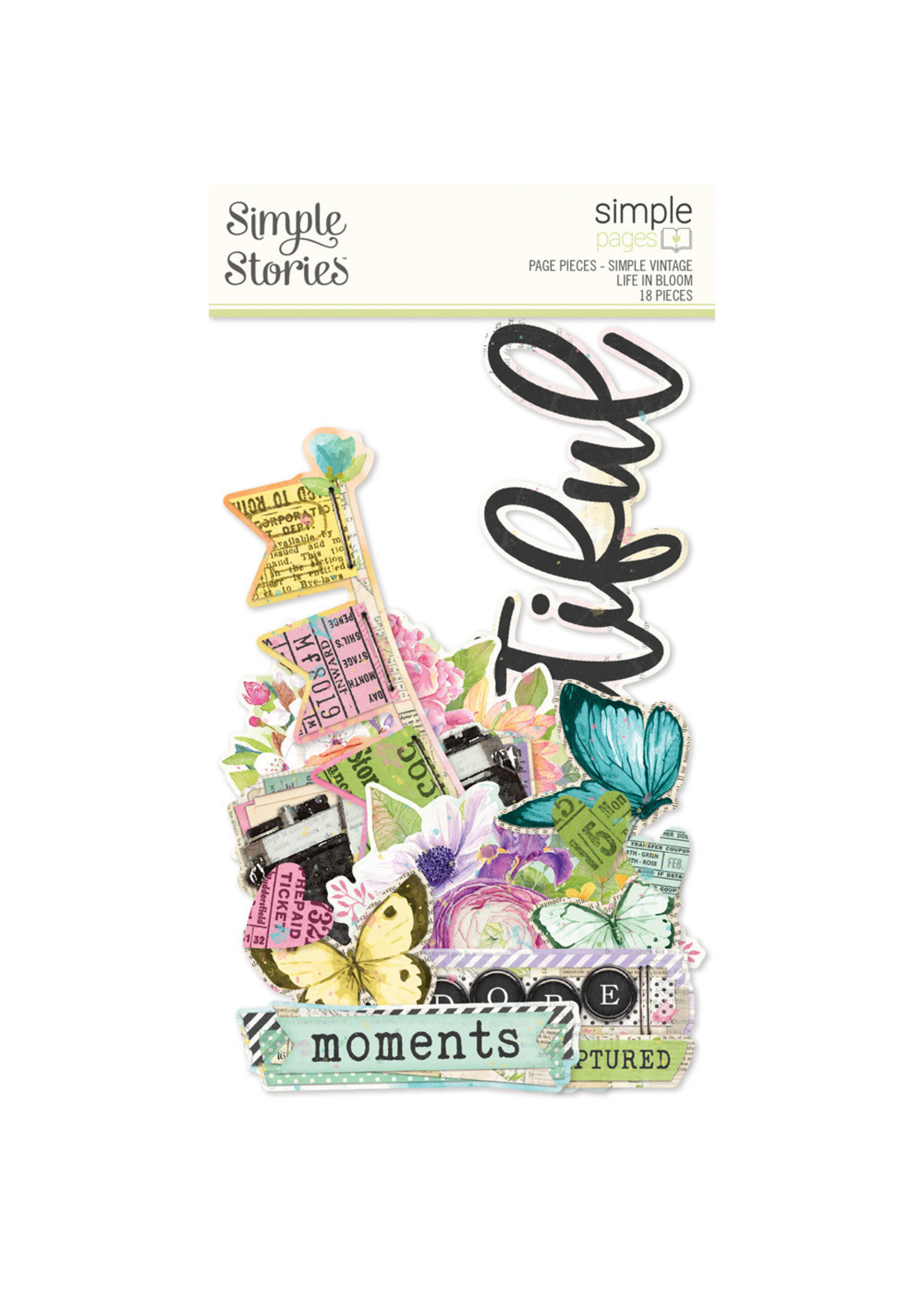 Simple Stories Page Pieces, Simple Vintage Life In Bloom