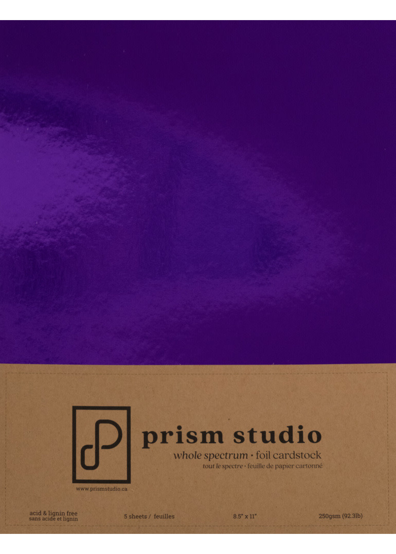 Prism Studio Prism Studio Foil Card Stock 8.5x11, Amethyst
