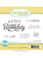 Taylored Expressions Taylored Expressions Stamp/Die Bundle, Oh My Word - Happy Birthday