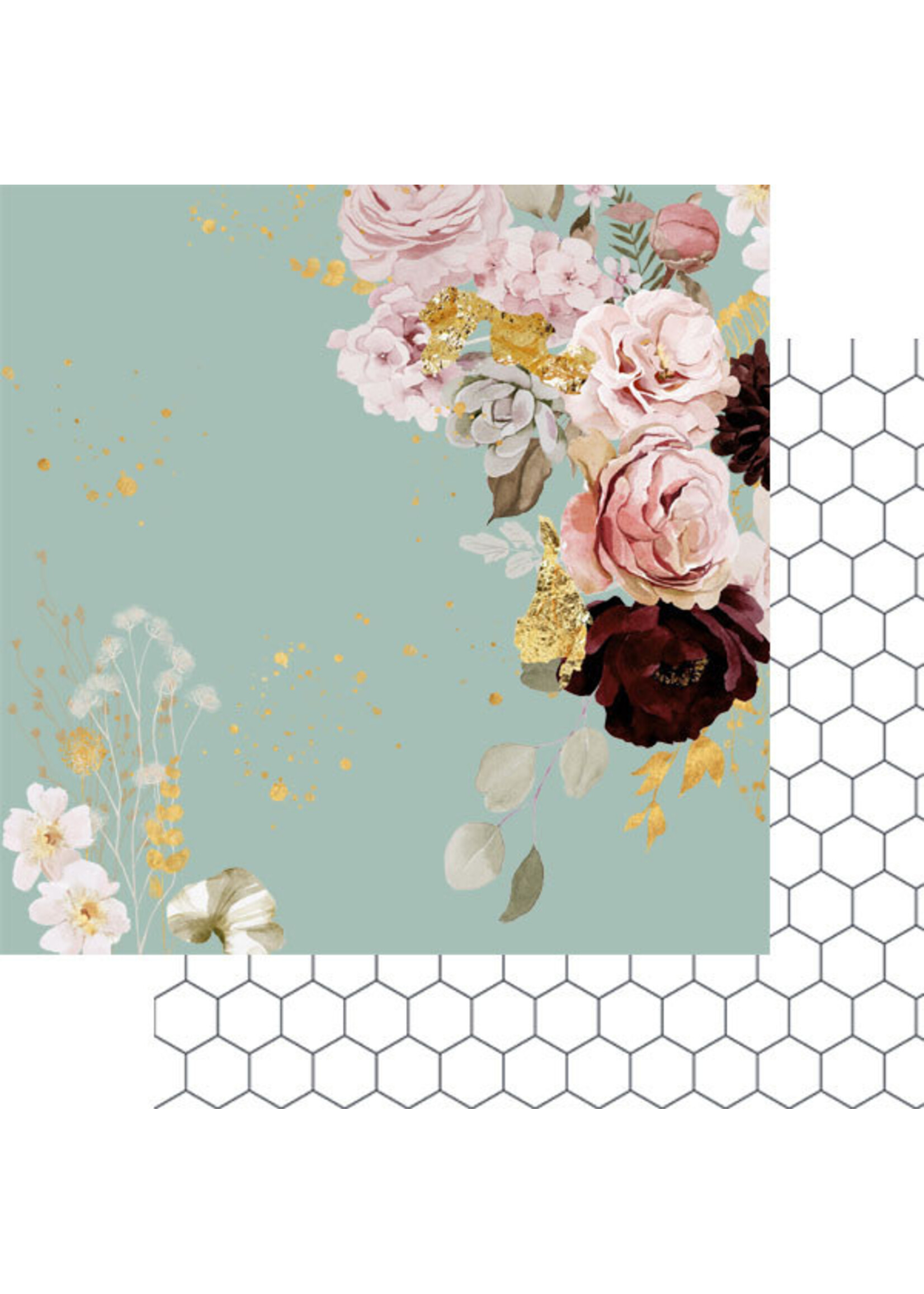 Fancy Pants Designs 12x12 Pink Meadows, Pressed Flowers