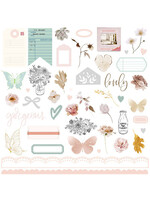 Fancy Pants Designs 12x12 Cardstock Stickers, Pink Meadows