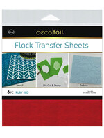 DecoFoil Flock Transfer Sheets, Ruby Red